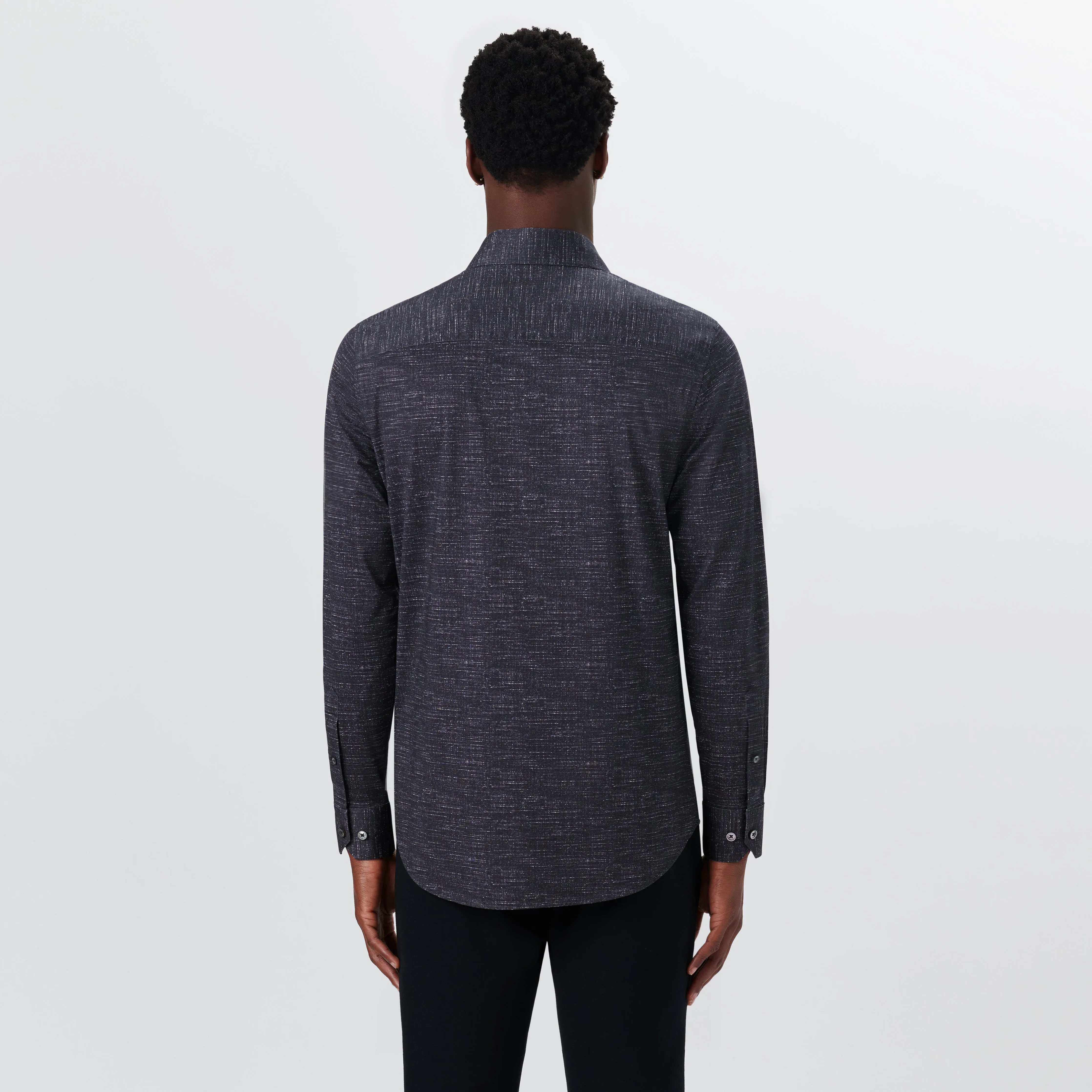 JAMES Chambray Print OoohCotton Shirt sold by Bugatchi product image thumbnail 4