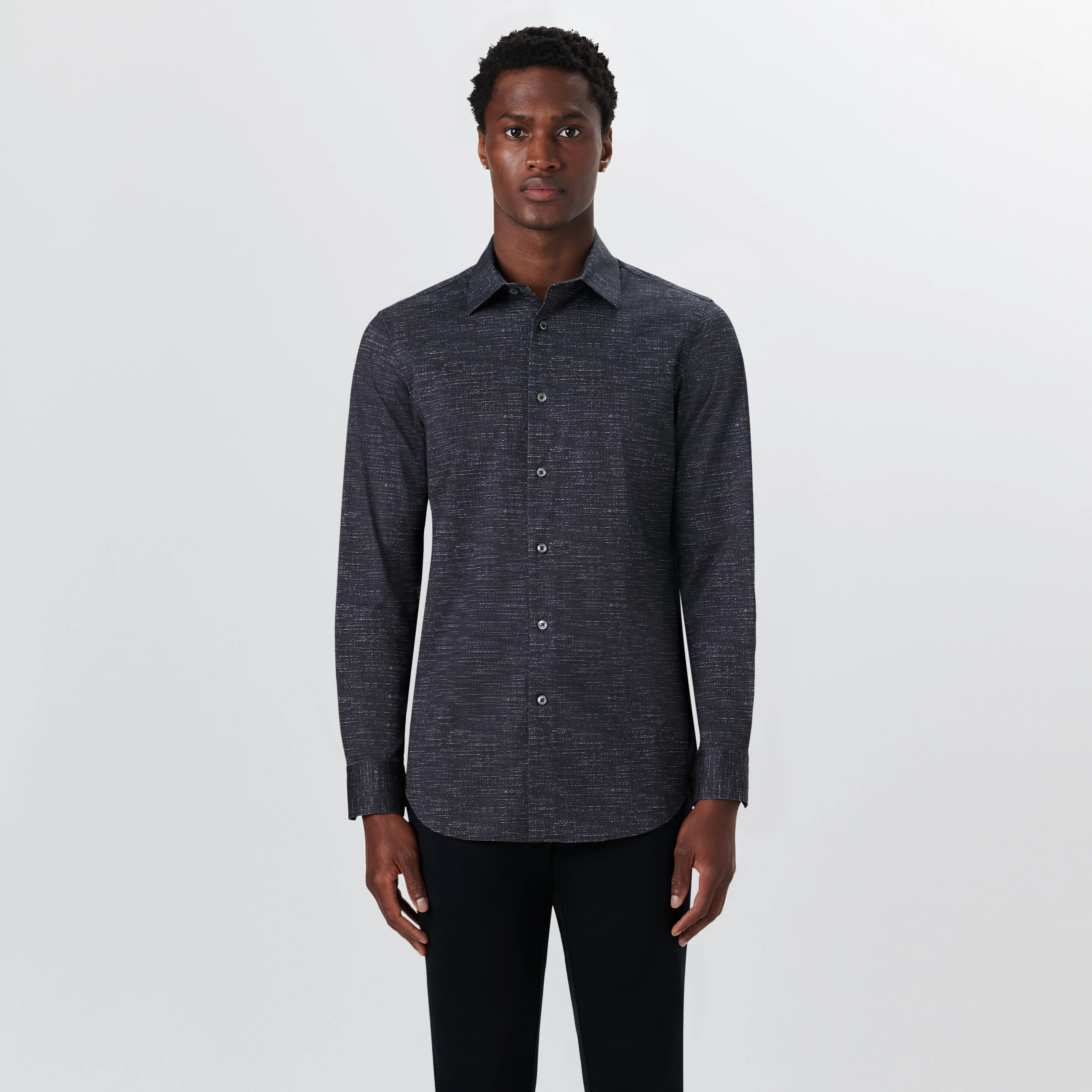 JAMES Chambray Print OoohCotton Shirt sold by Bugatchi product image thumbnail 2