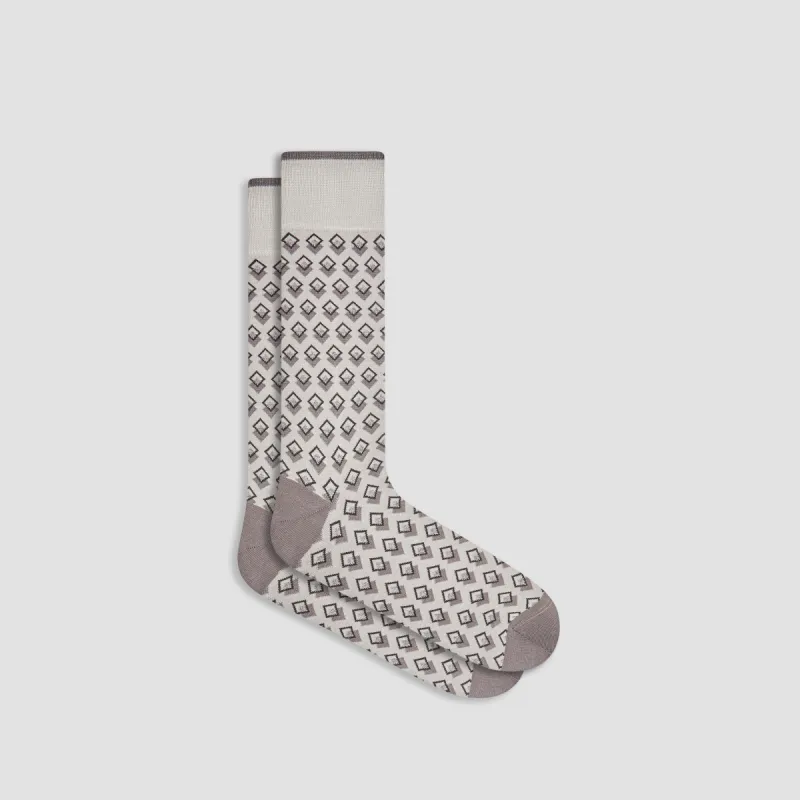 Double Diamond Mid-Calf Socks sold by Bugatchi