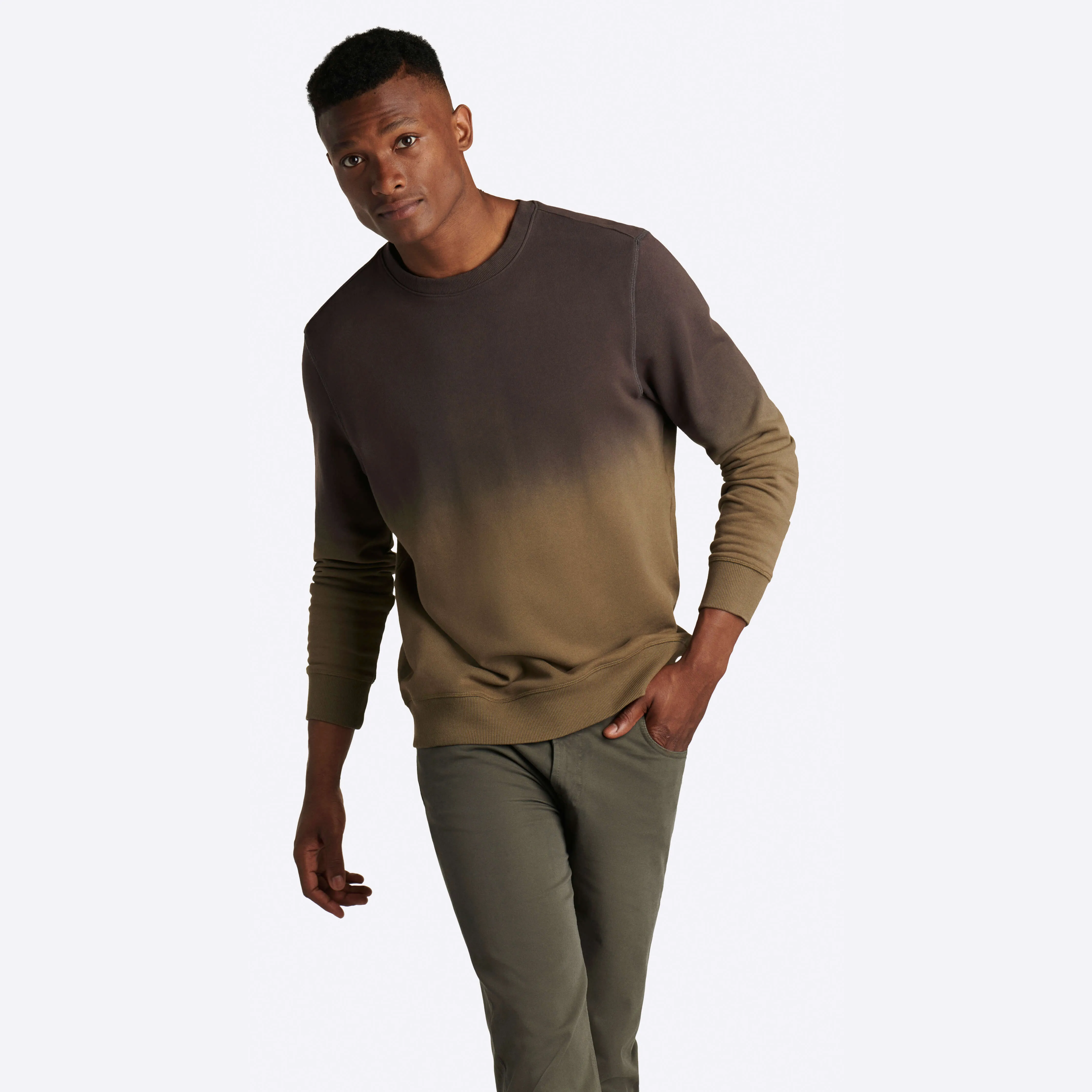 COMFORT Ombre Long Sleeve Crew Neck Pullover sold by Bugatchi product image thumbnail 3