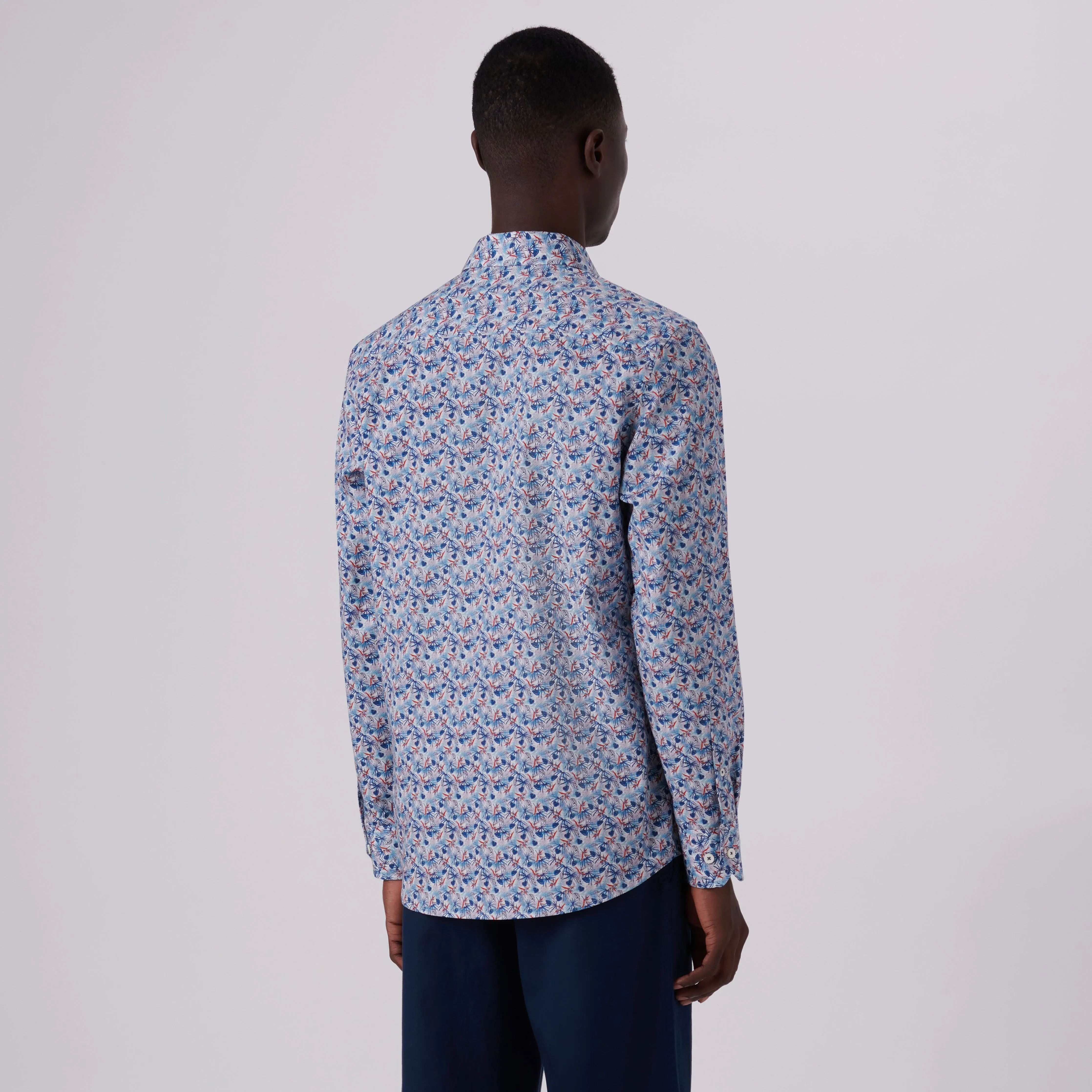 Julian Abstract Print Shirt sold by Bugatchi product image thumbnail 4