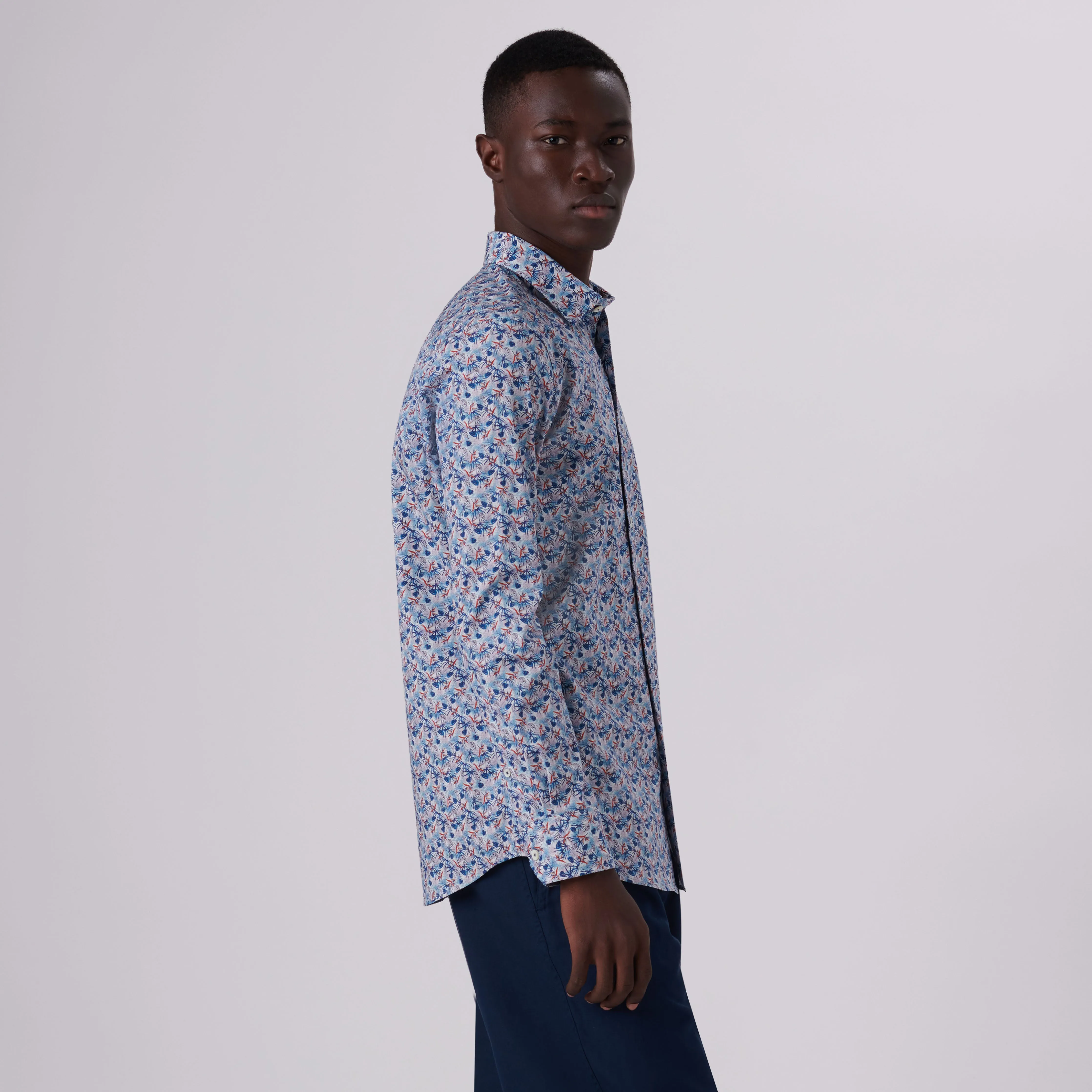 Julian Abstract Print Shirt sold by Bugatchi product image thumbnail 3