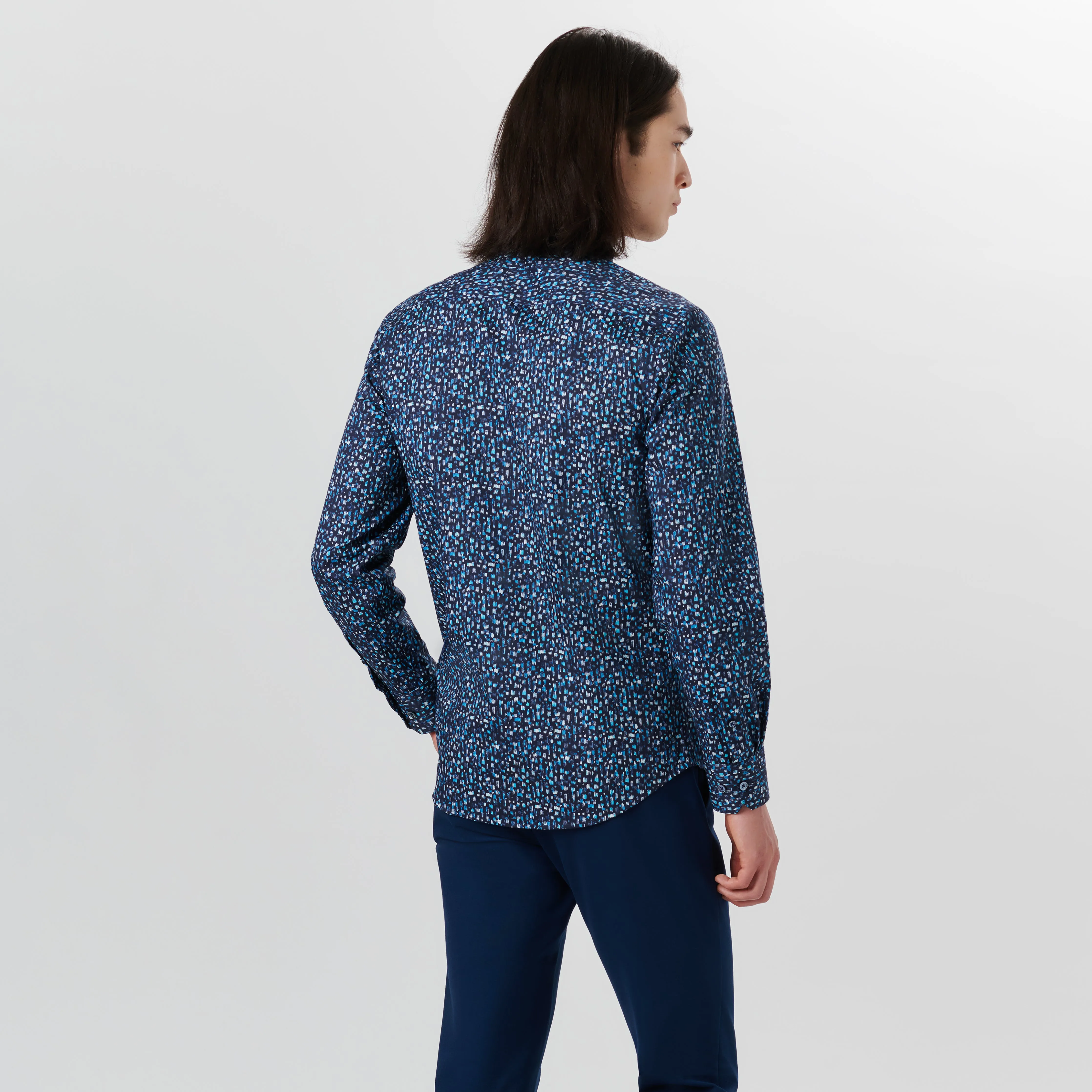 JULIAN Paint Stroke Print Shirt sold by Bugatchi product image thumbnail 4