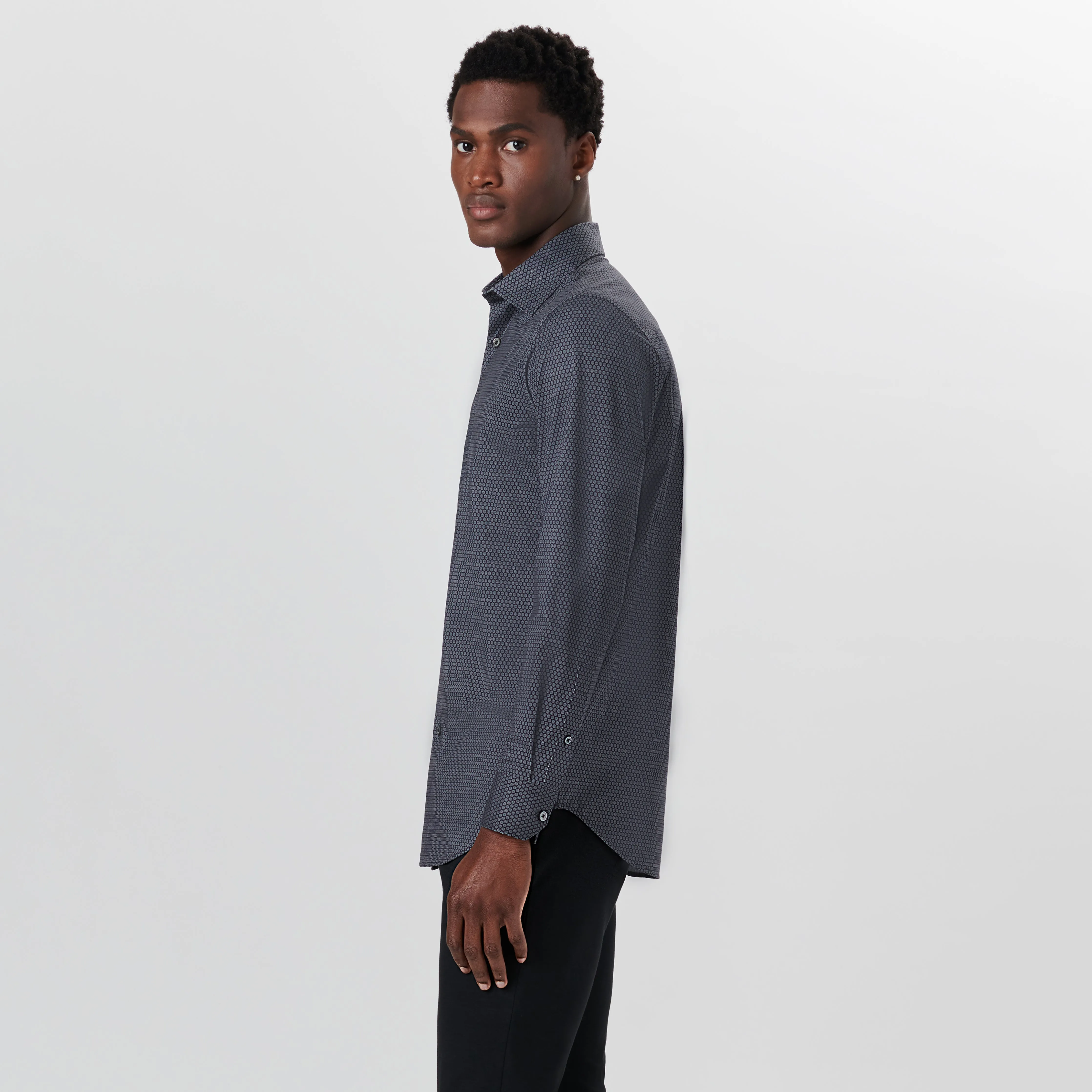 JAMES Beehive Print OoohCotton Shirt sold by Bugatchi product image thumbnail 3