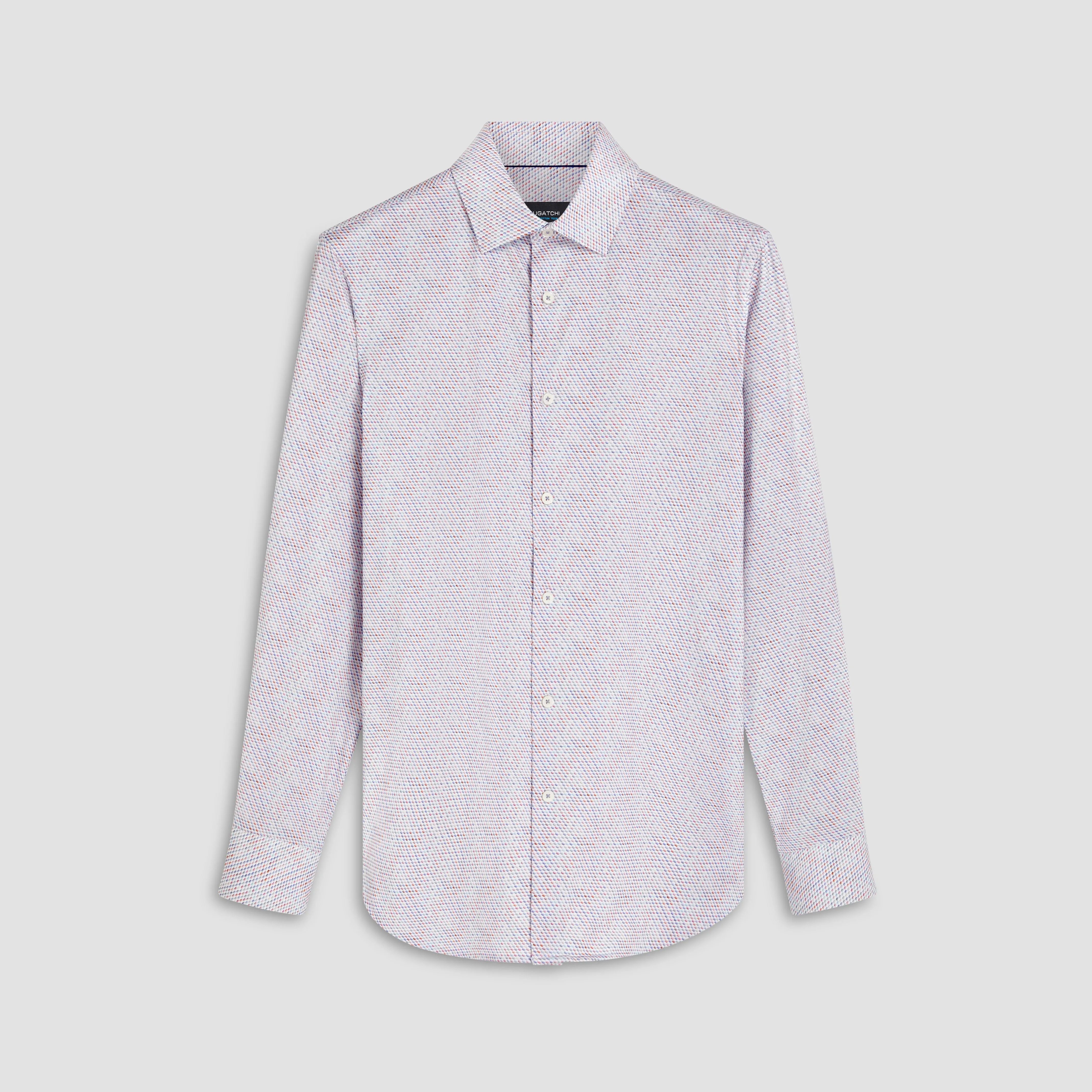 James Honeycomb Print OoohCotton Shirt sold by Bugatchi