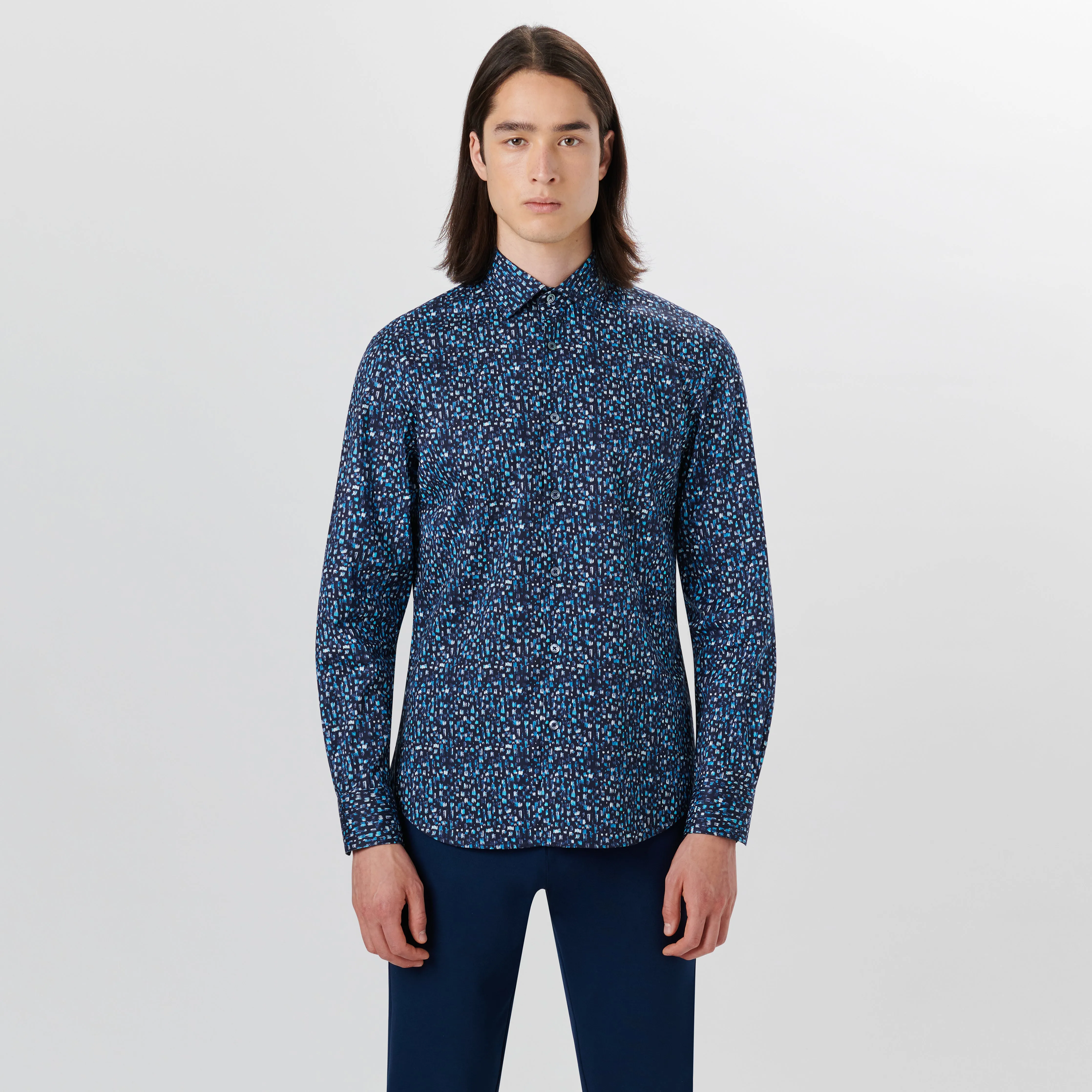 JULIAN Paint Stroke Print Shirt sold by Bugatchi product image thumbnail 2