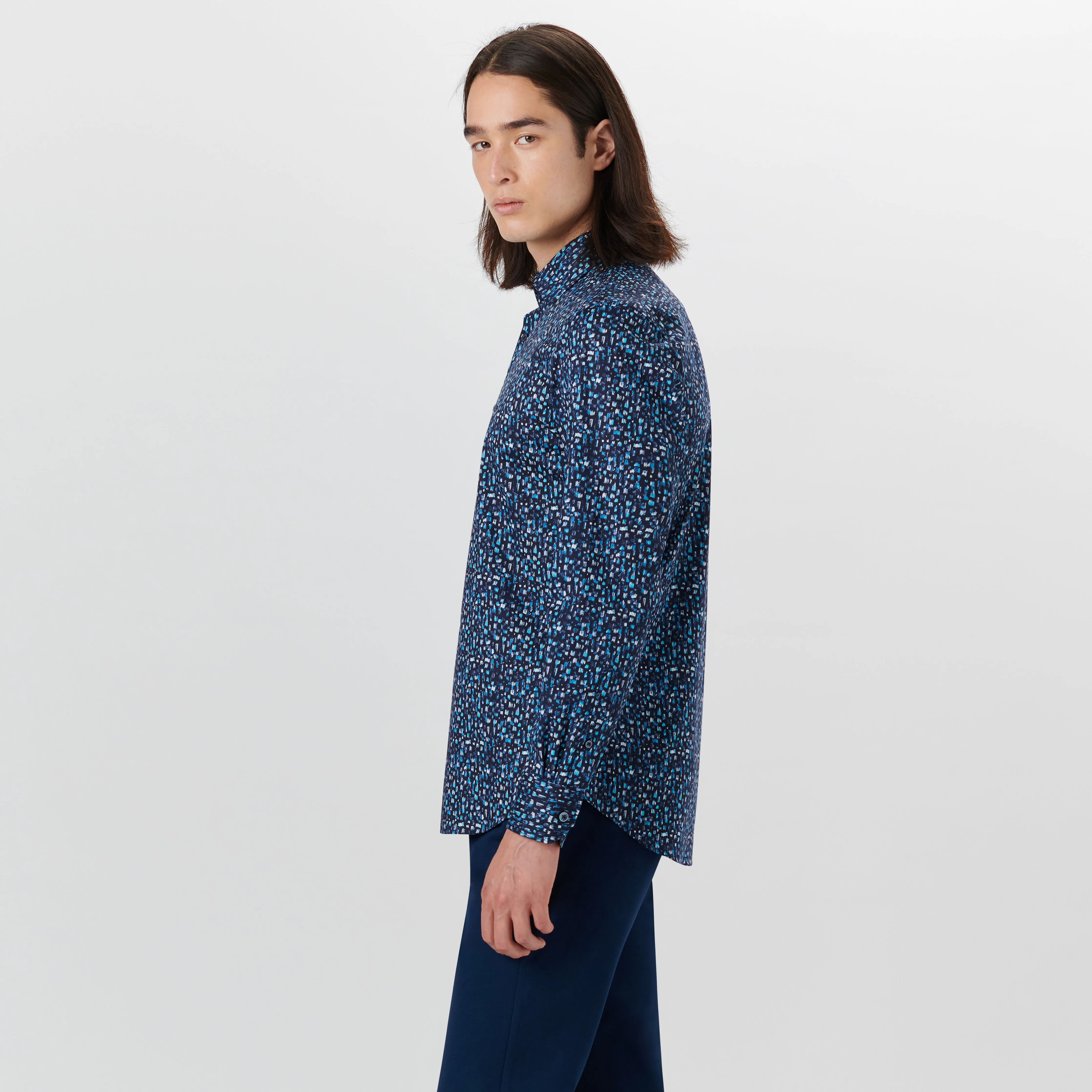 JULIAN Paint Stroke Print Shirt sold by Bugatchi product image thumbnail 3