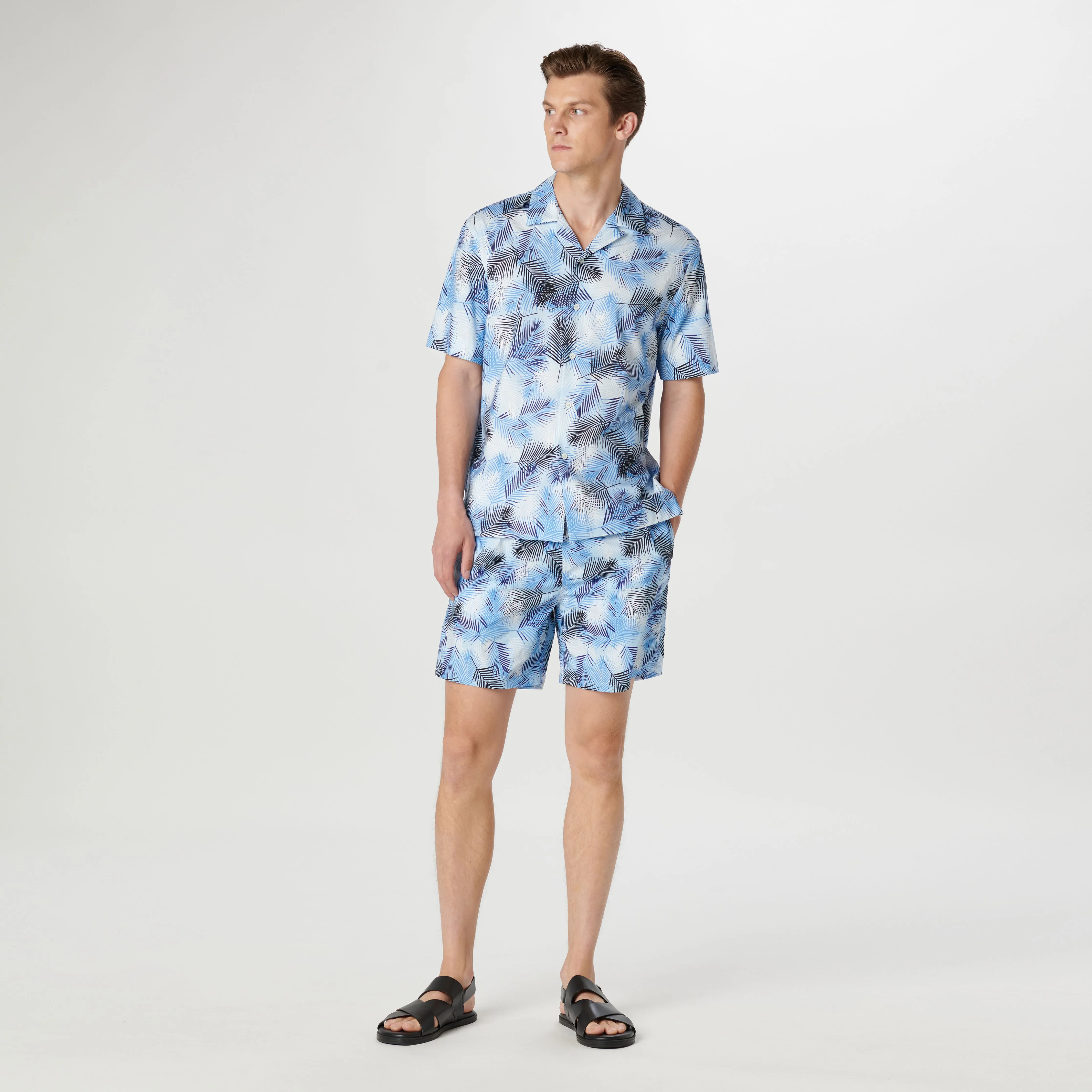 Cole Leaf Print OoohCotton Camp Shirt sold by Bugatchi product image thumbnail 5