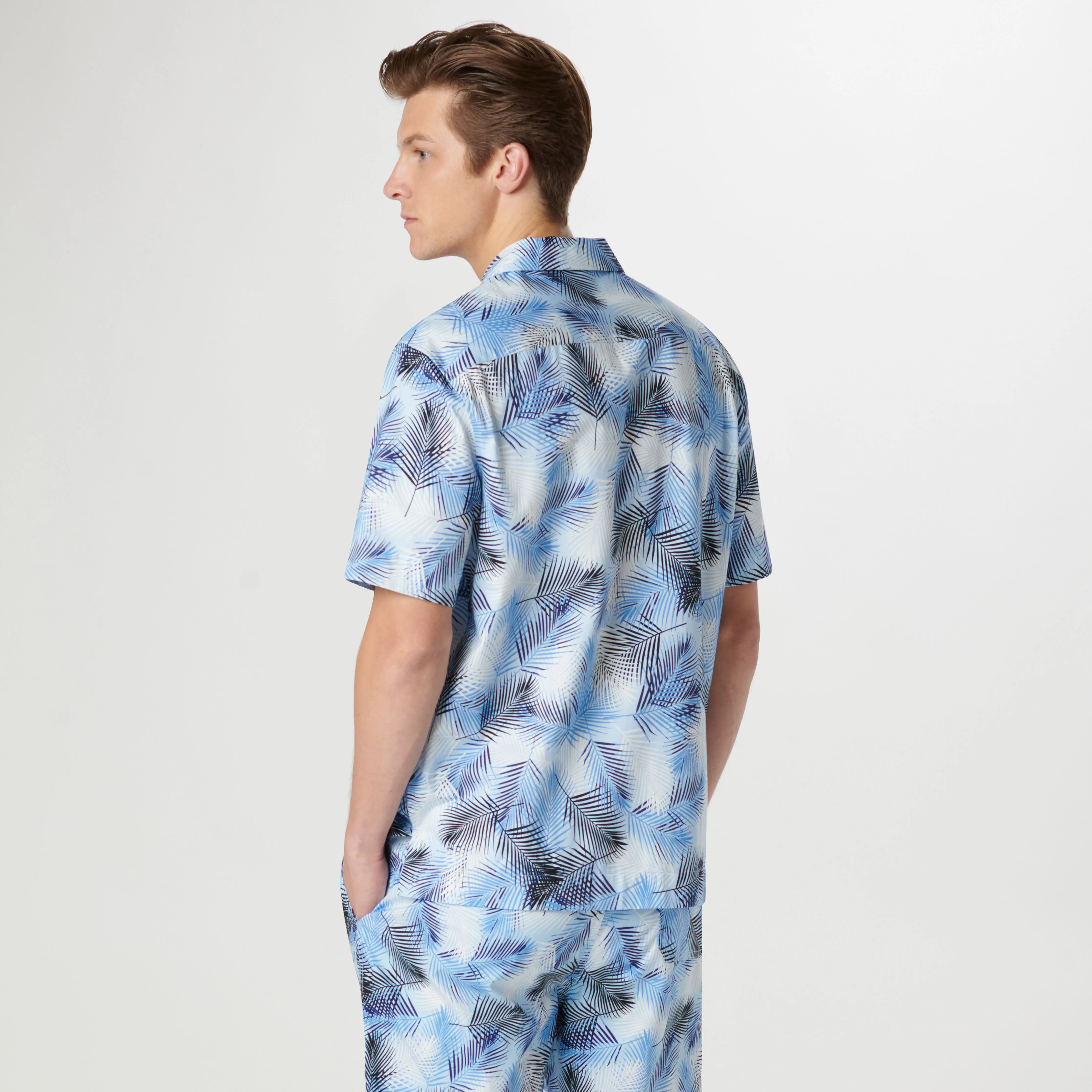 Cole Leaf Print OoohCotton Camp Shirt sold by Bugatchi product image thumbnail 4