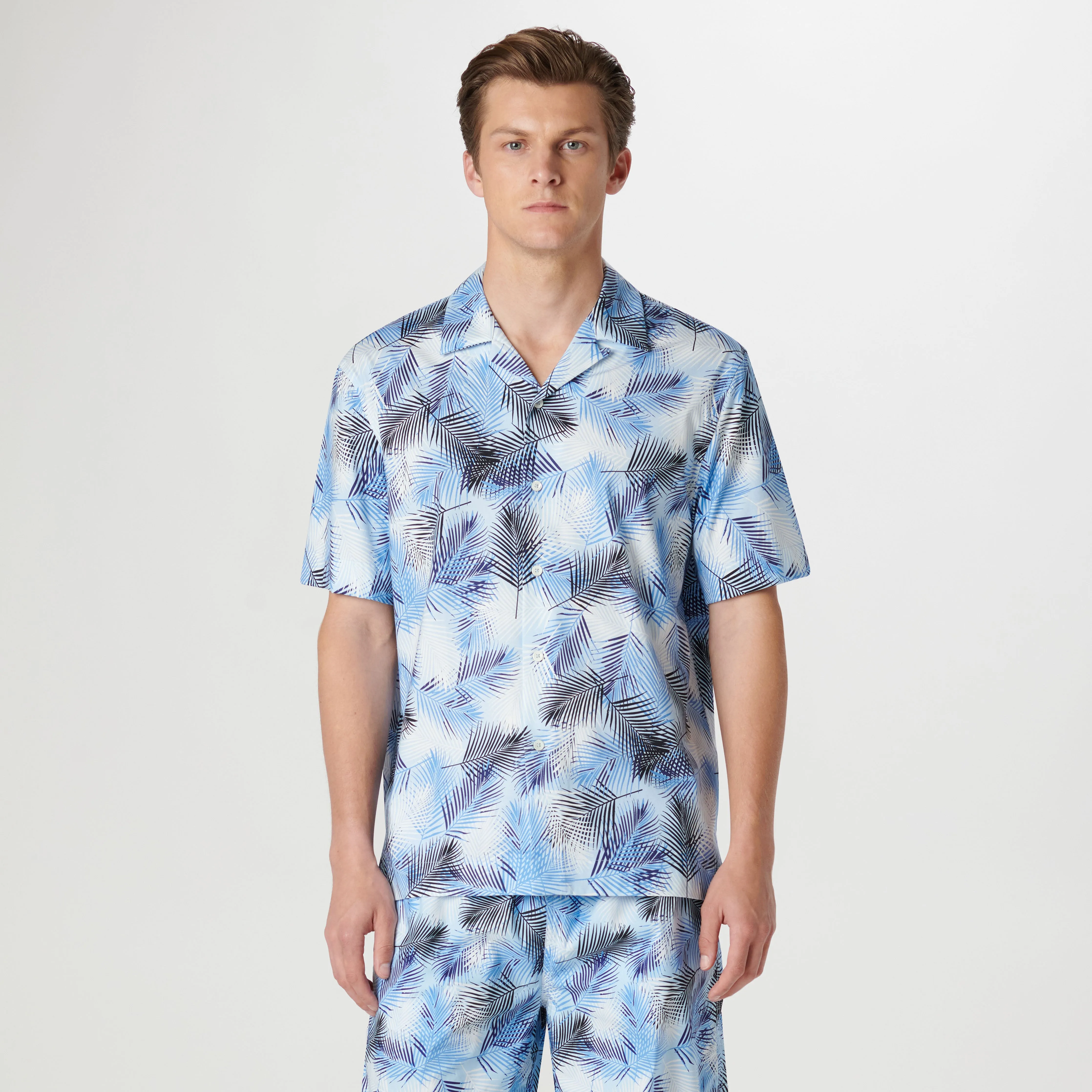 Cole Leaf Print OoohCotton Camp Shirt sold by Bugatchi product image thumbnail 2
