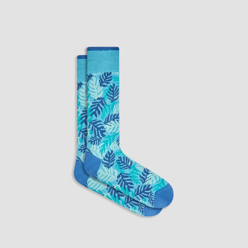 Leaves Mid-Calf Socks sold by Bugatchi