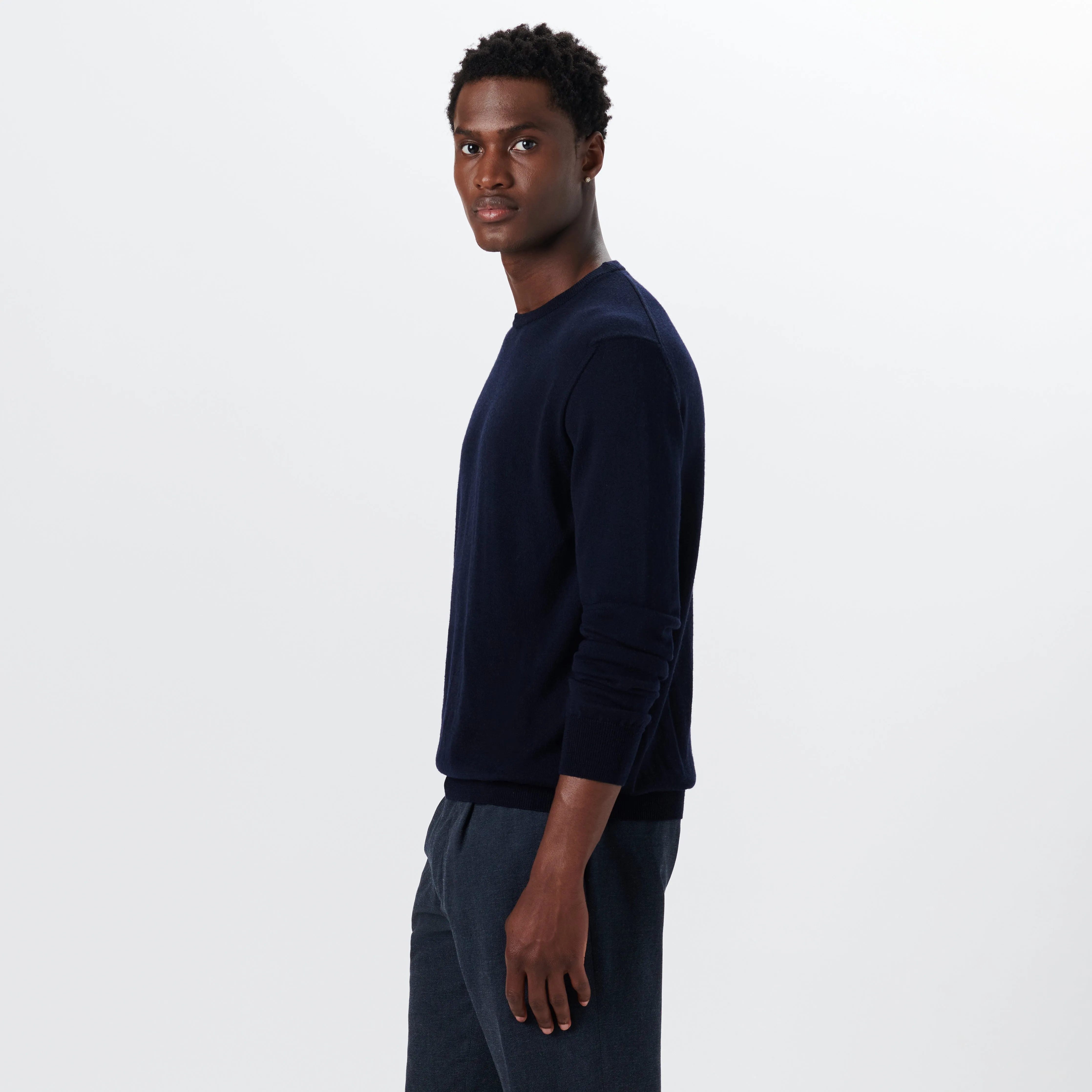 Super Merino Crew Neck Solid Sweater sold by Bugatchi product image thumbnail 3