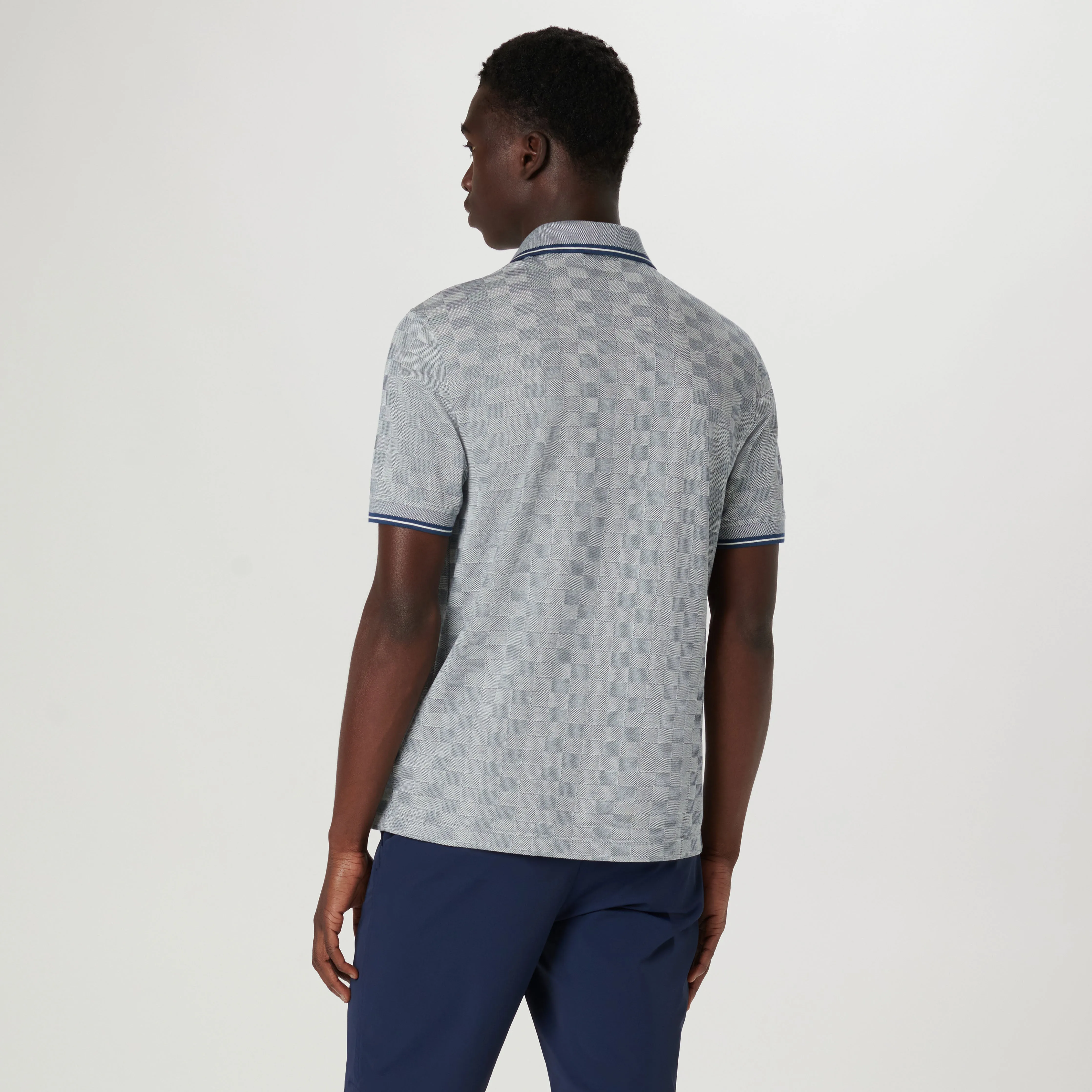 Checkerboard Polo sold by Bugatchi product image thumbnail 4