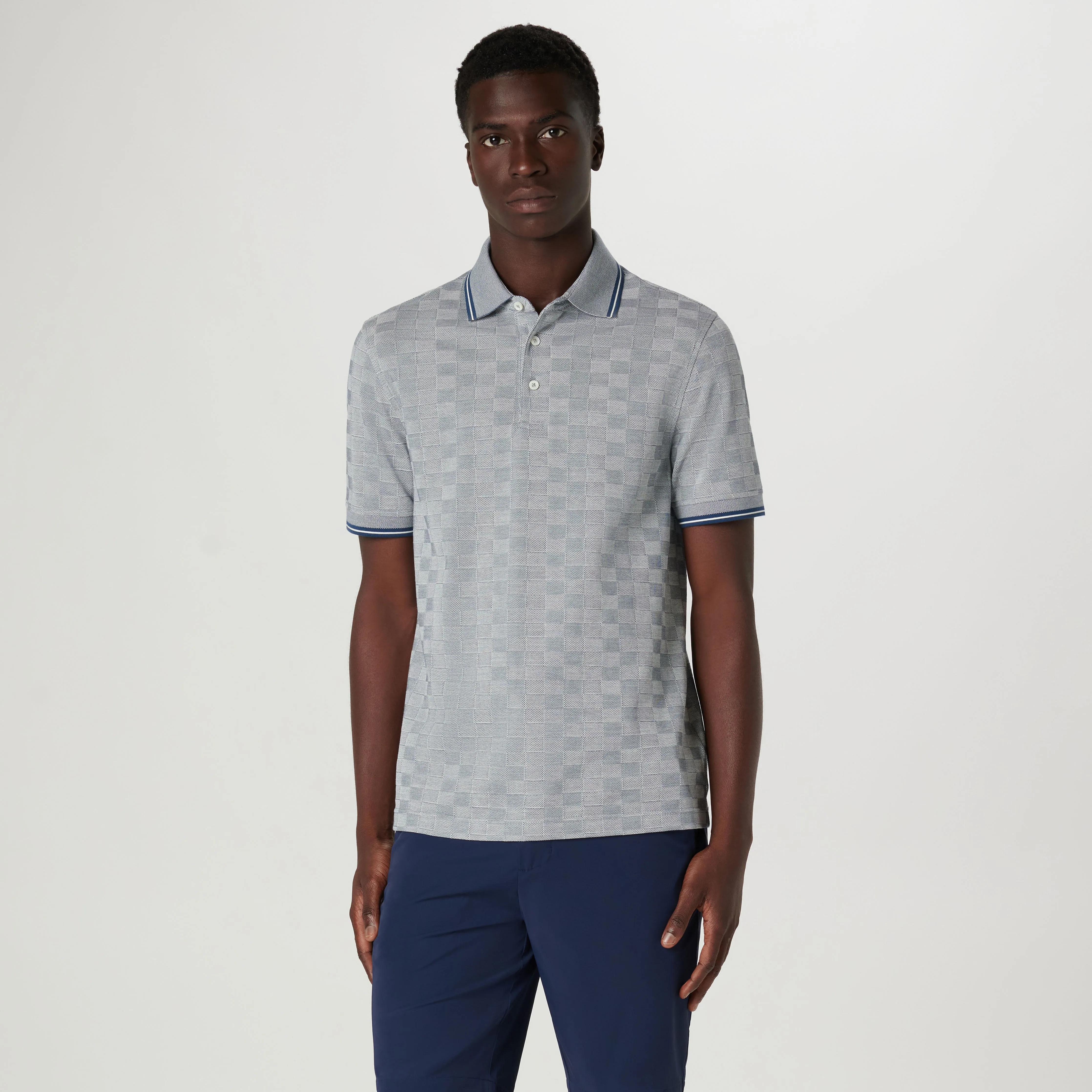 Checkerboard Polo sold by Bugatchi product image thumbnail 2