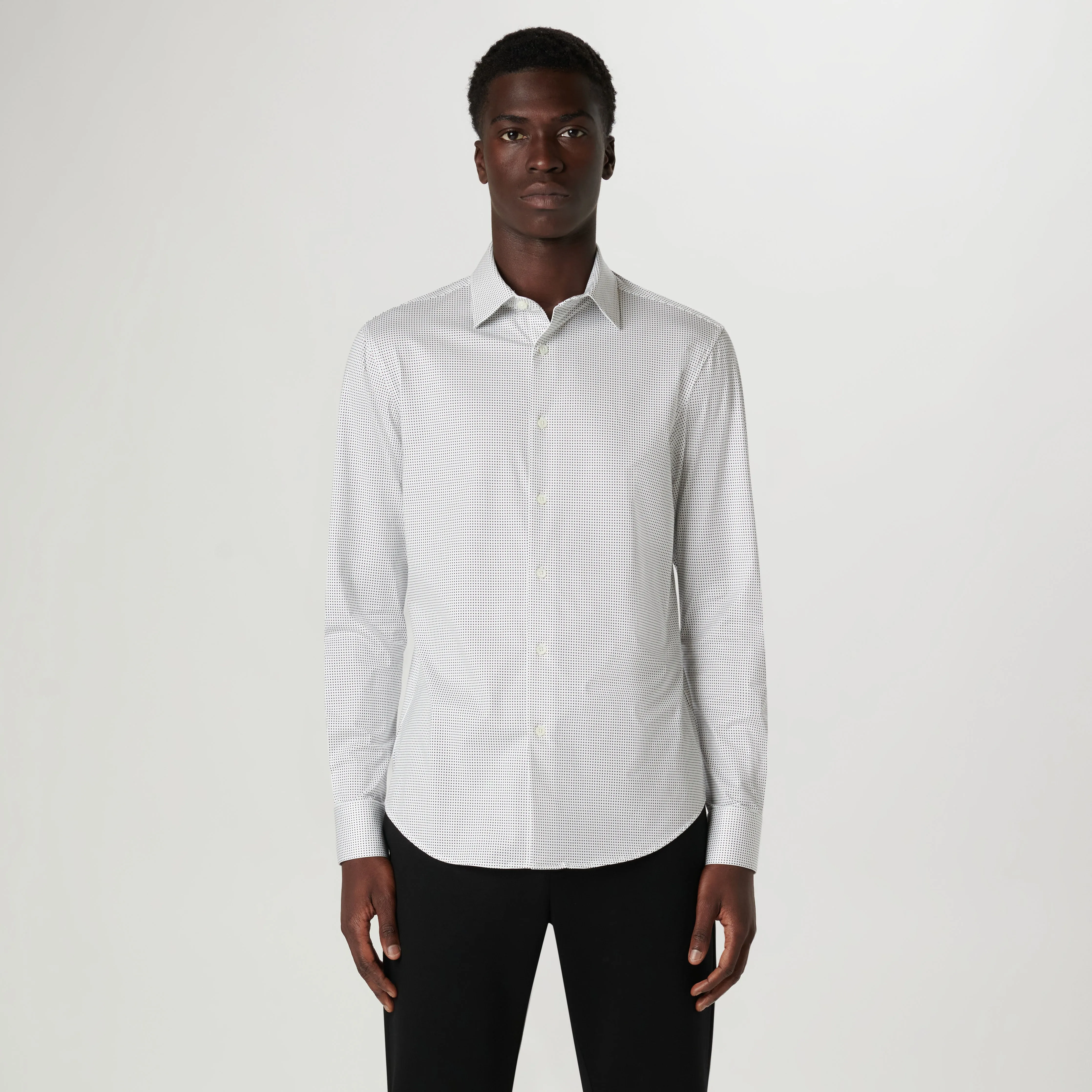 James Pin Dot OoohCotton Shirt sold by Bugatchi product image thumbnail 2