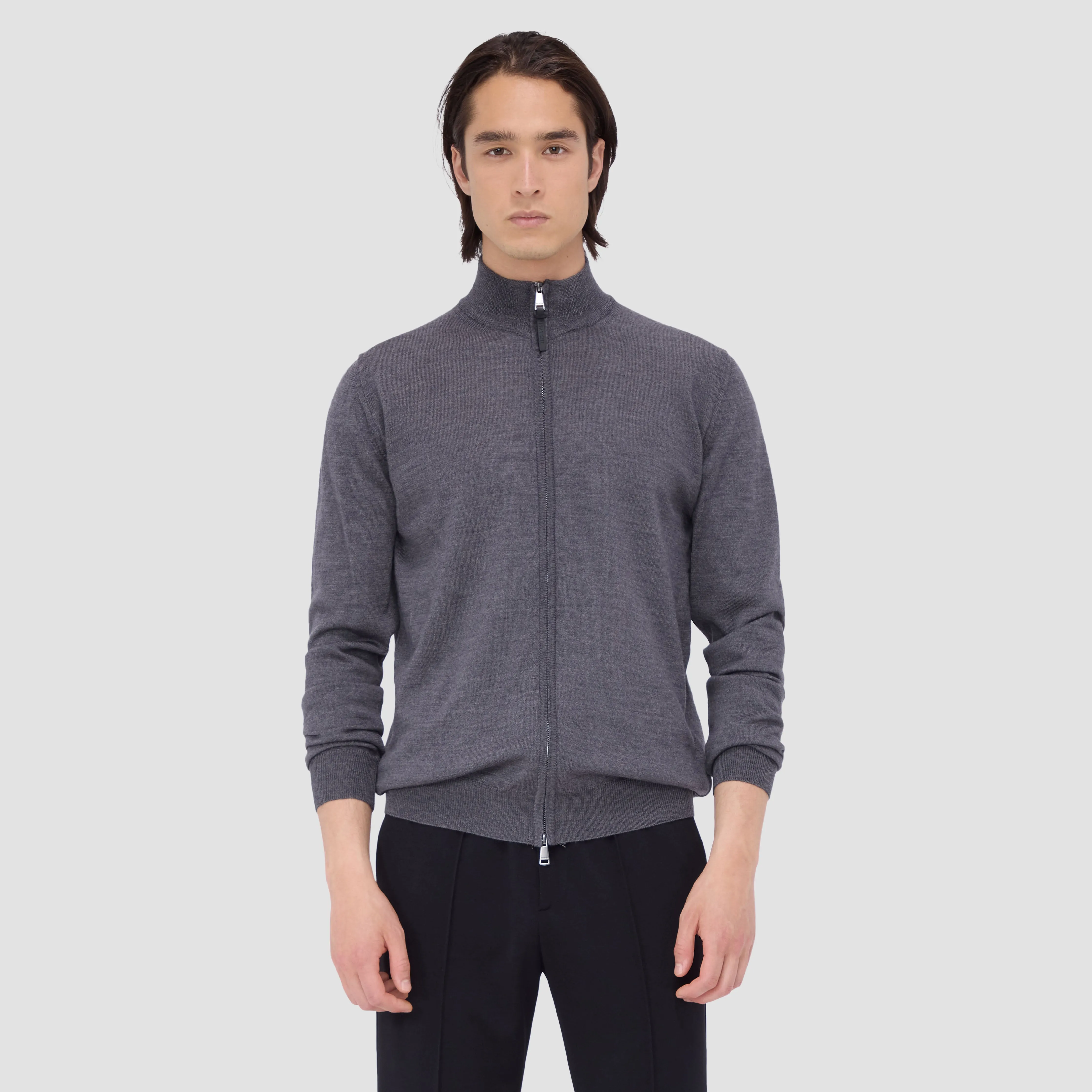 Super Merino Mock Neck Full Zip Sweater sold by Bugatchi product image thumbnail 2