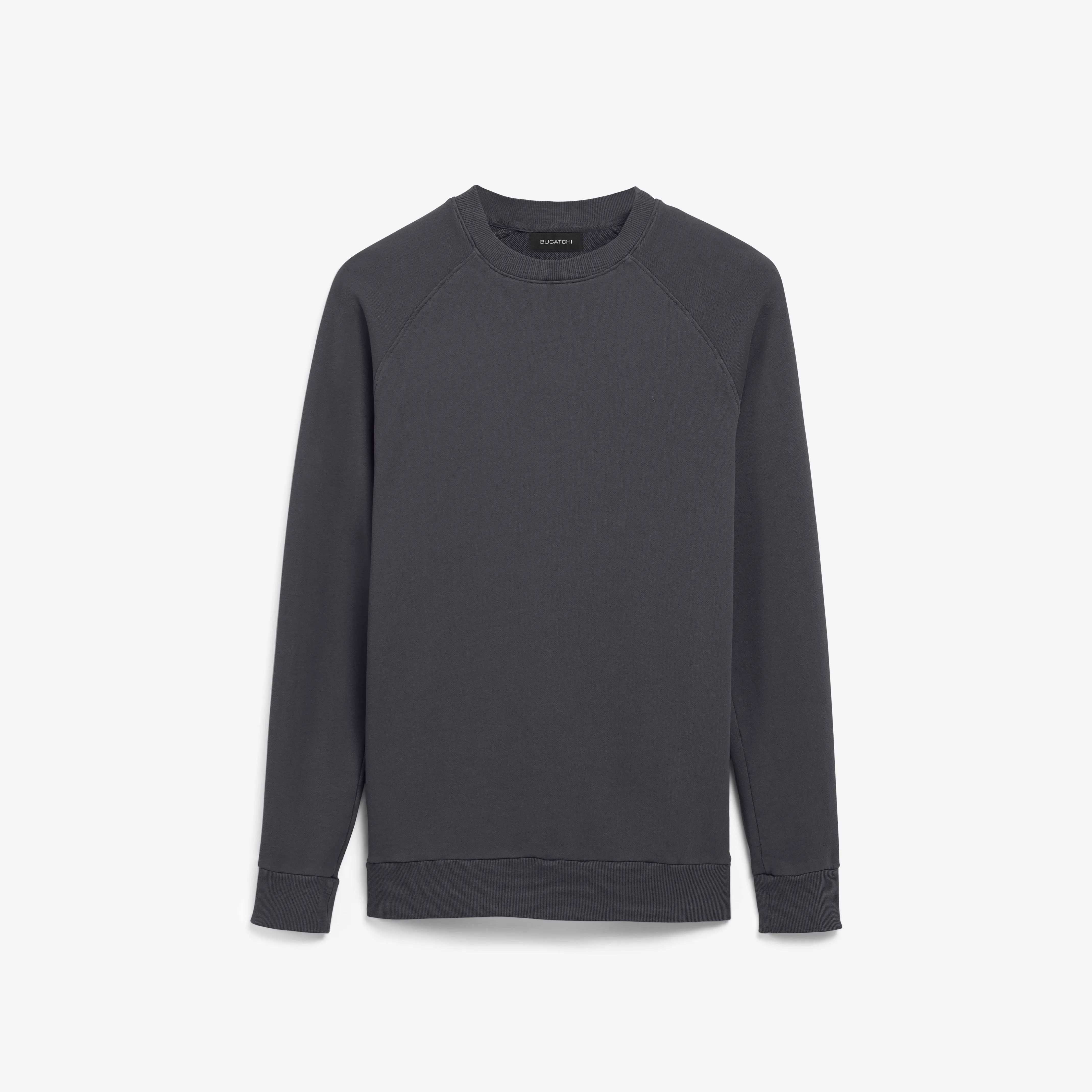COMFORT Solid Long Sleeve Crew Neck Pullover sold by Bugatchi