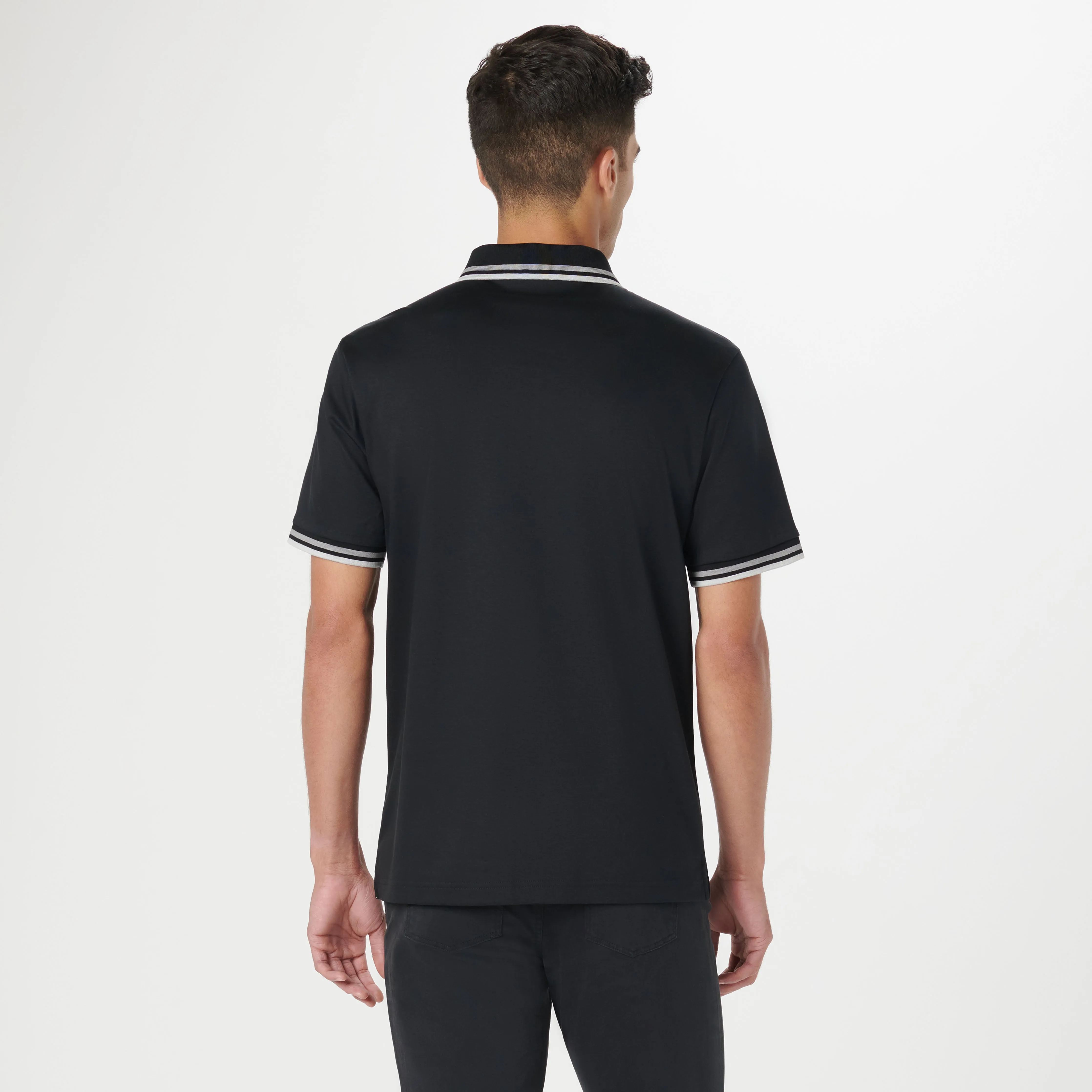 Tipped Quarter Zip Polo sold by Bugatchi product image thumbnail 4