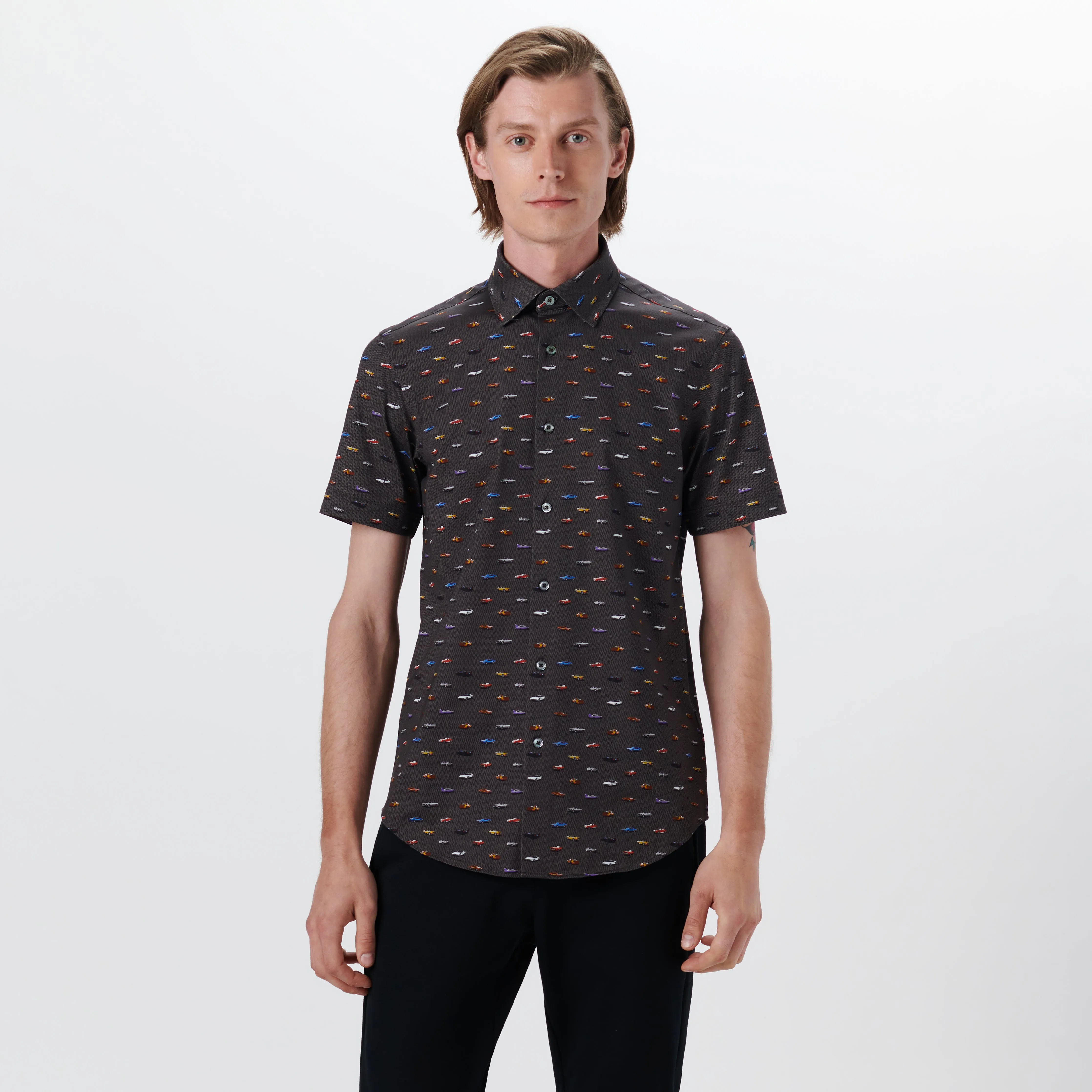 MILES Vintage Cars Print OoohCotton Short Sleeve Shirt sold by Bugatchi product image thumbnail 2