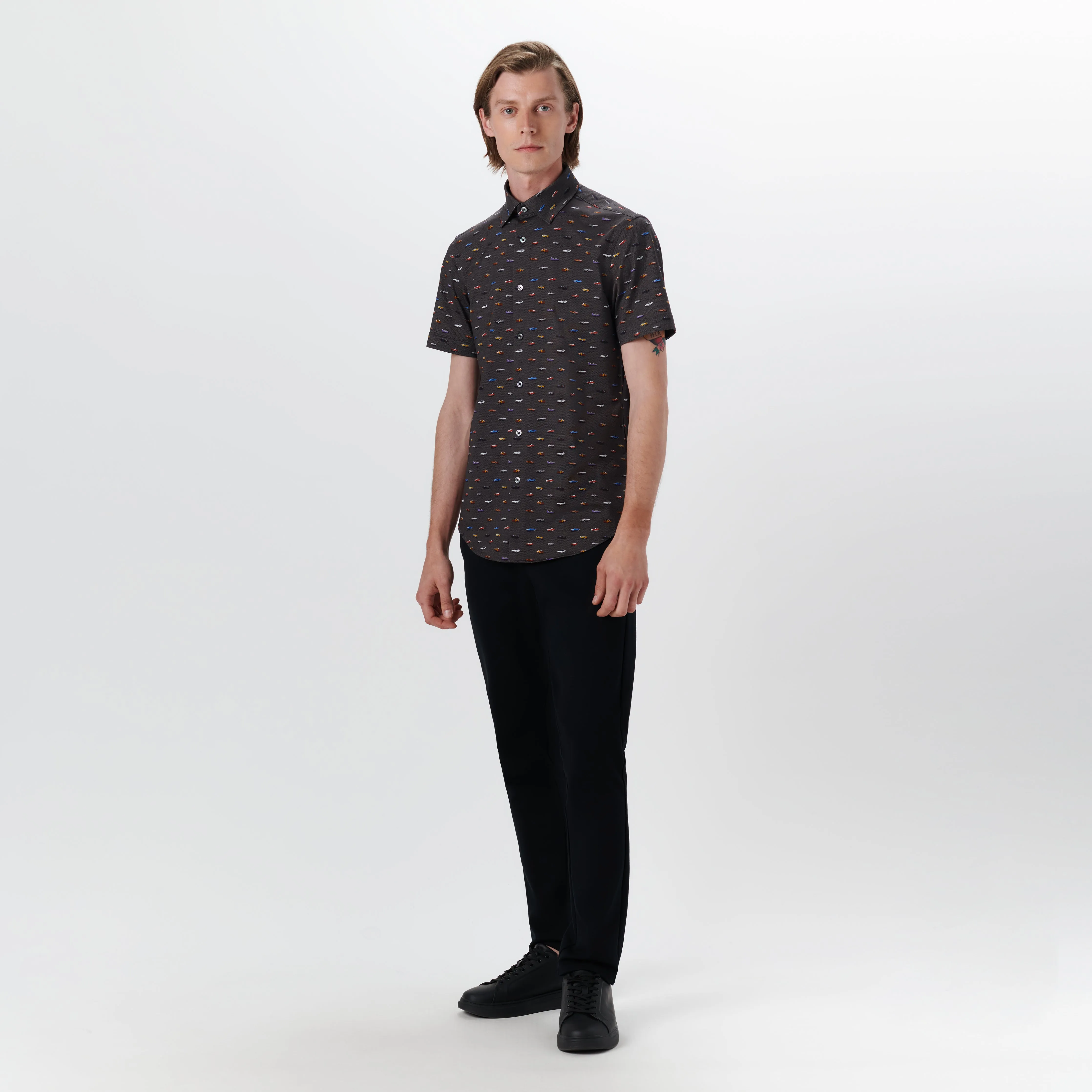 MILES Vintage Cars Print OoohCotton Short Sleeve Shirt sold by Bugatchi product image thumbnail 5