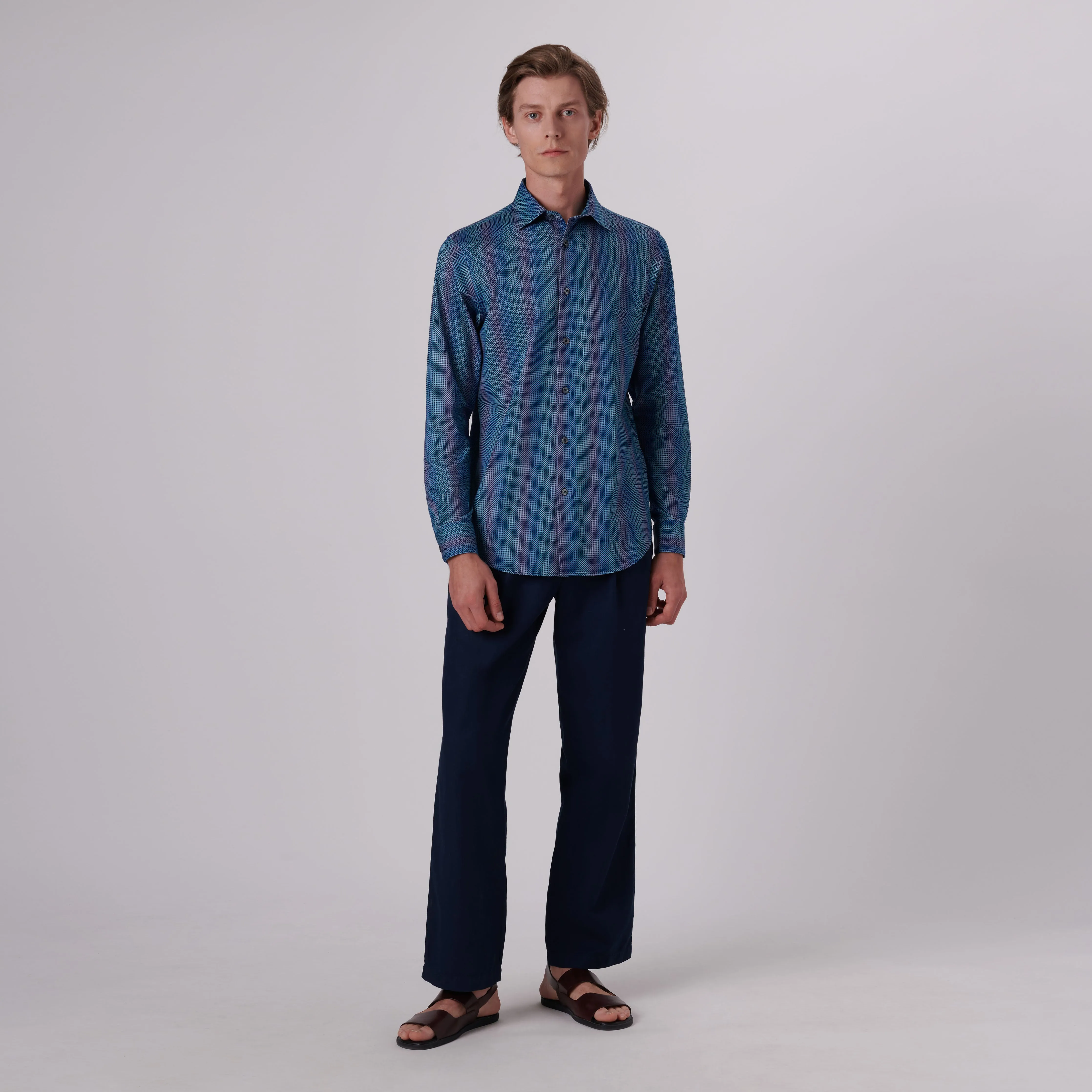 James Mandala Print OoohCotton Shirt sold by Bugatchi product image thumbnail 5