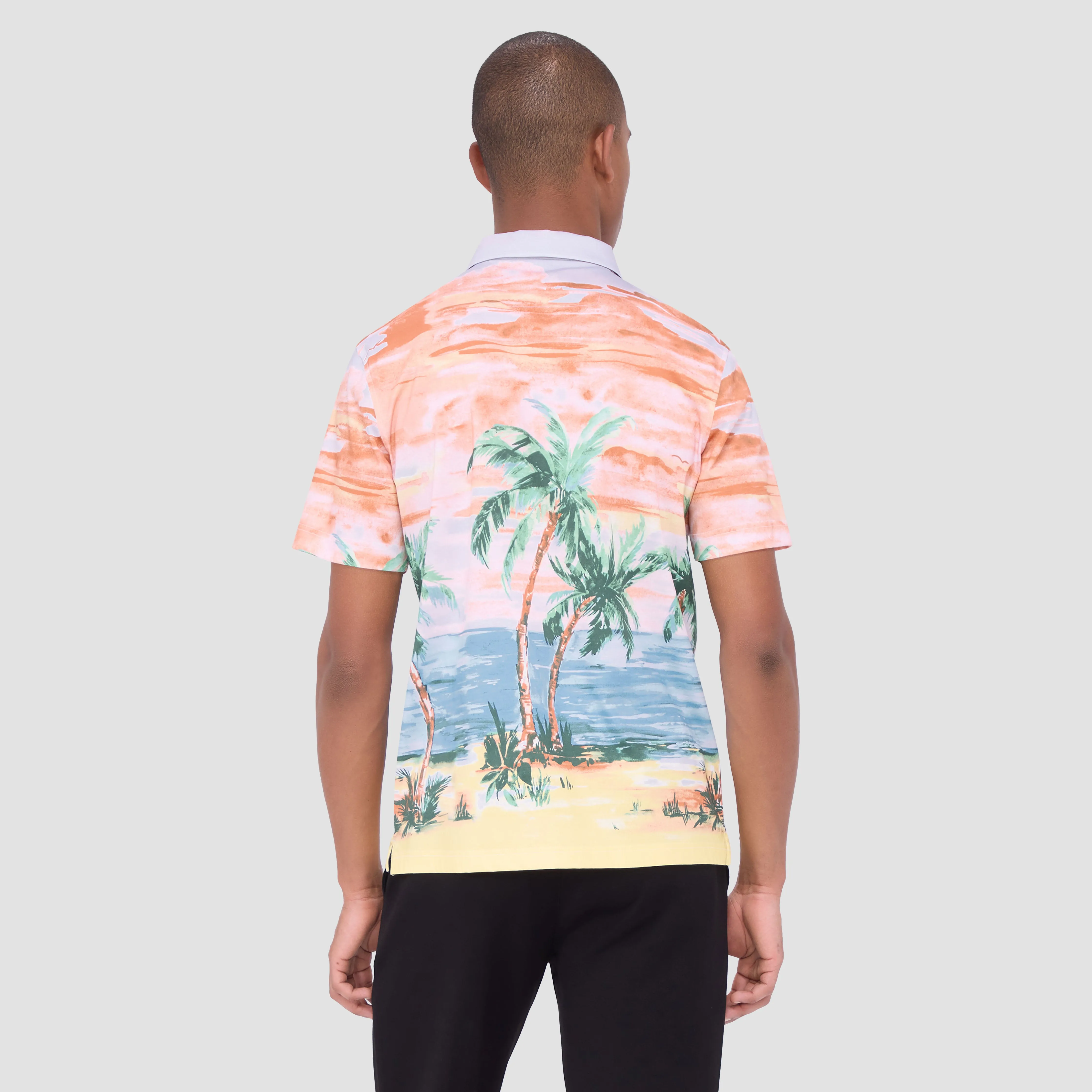 Hendrix Tropical Print Polo sold by Bugatchi product image thumbnail 4