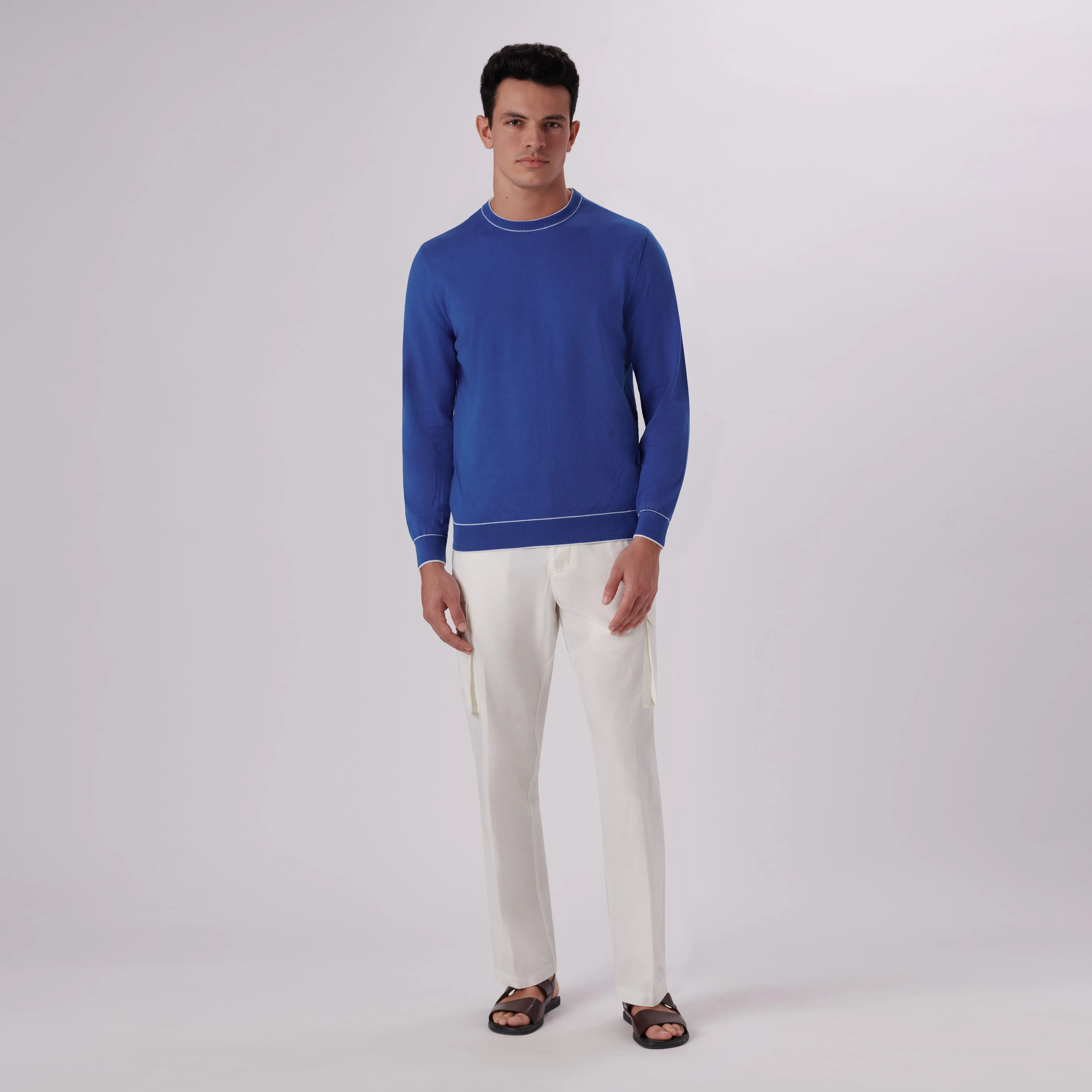 Solid Crew Neck Sweater sold by Bugatchi product image thumbnail 5