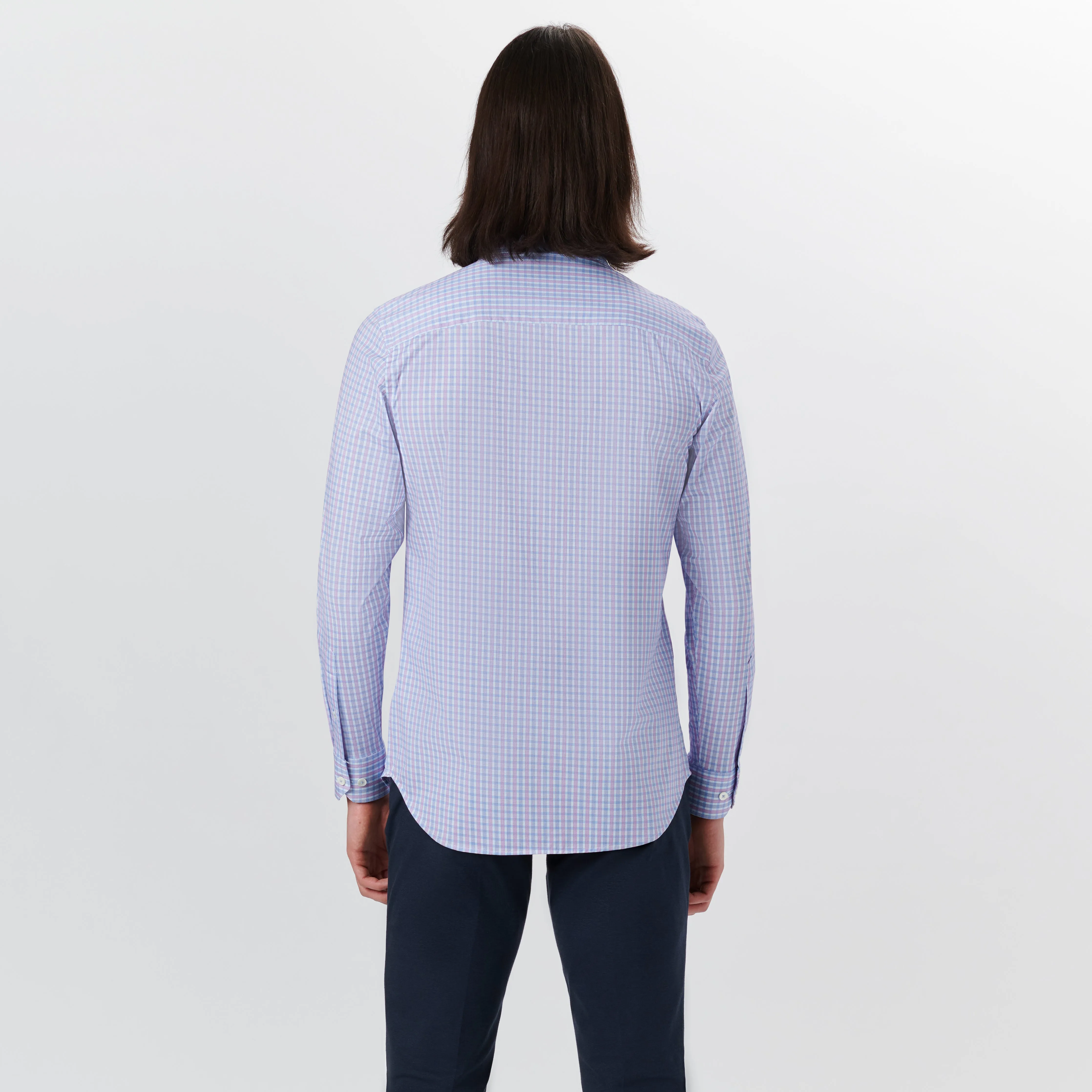 JAMES Plaid Check OoohCotton Shirt sold by Bugatchi product image thumbnail 4