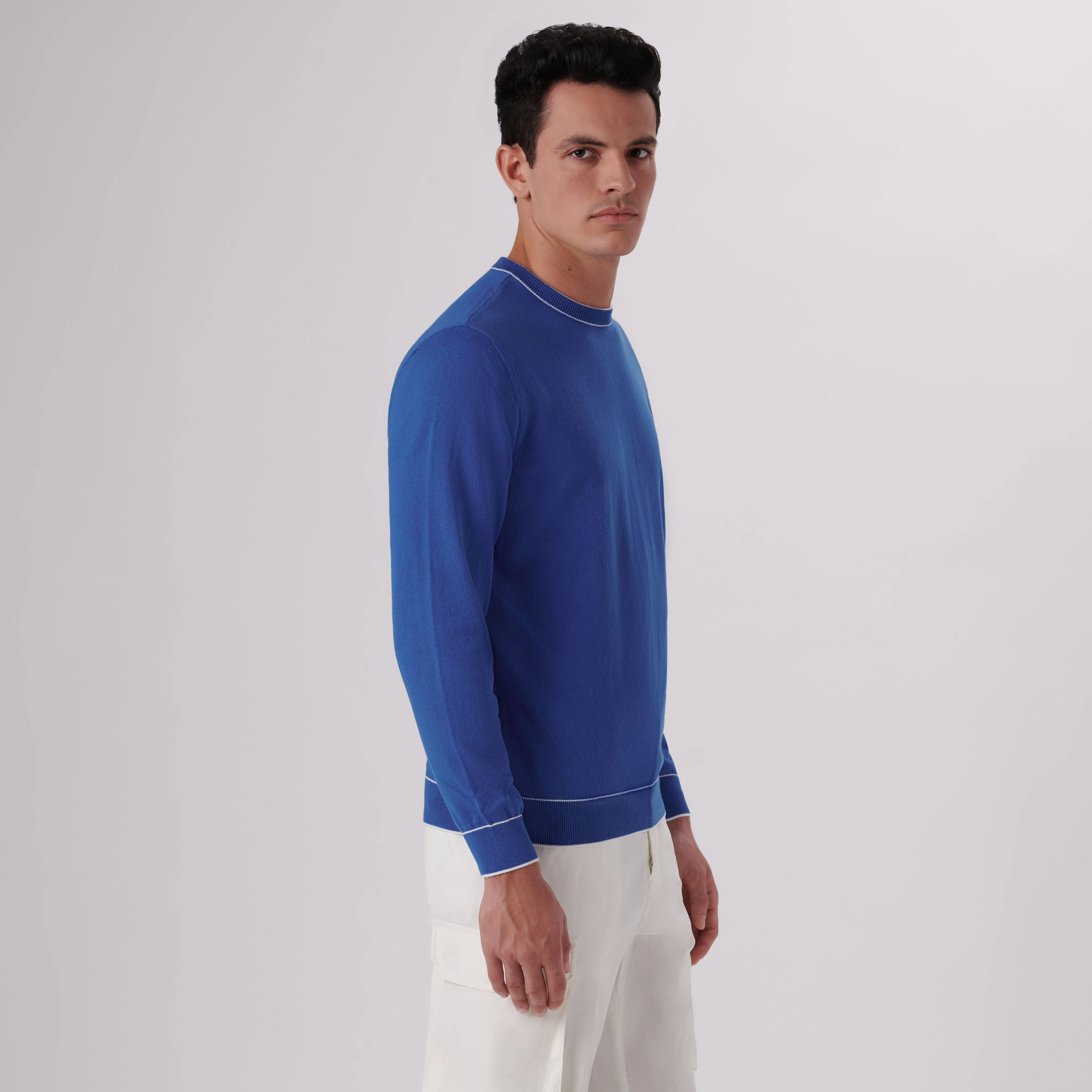 Solid Crew Neck Sweater sold by Bugatchi product image thumbnail 3