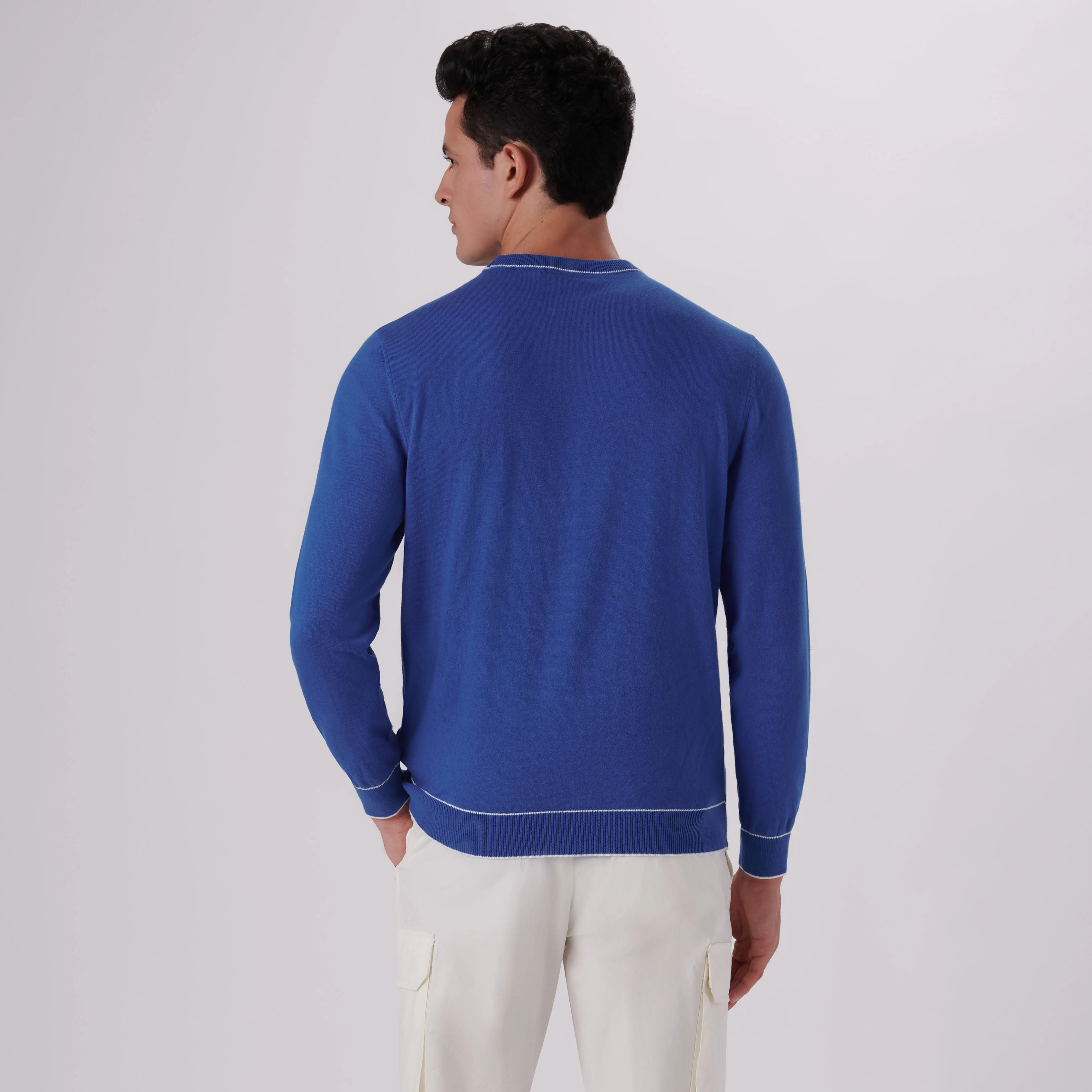 Solid Crew Neck Sweater sold by Bugatchi product image thumbnail 4