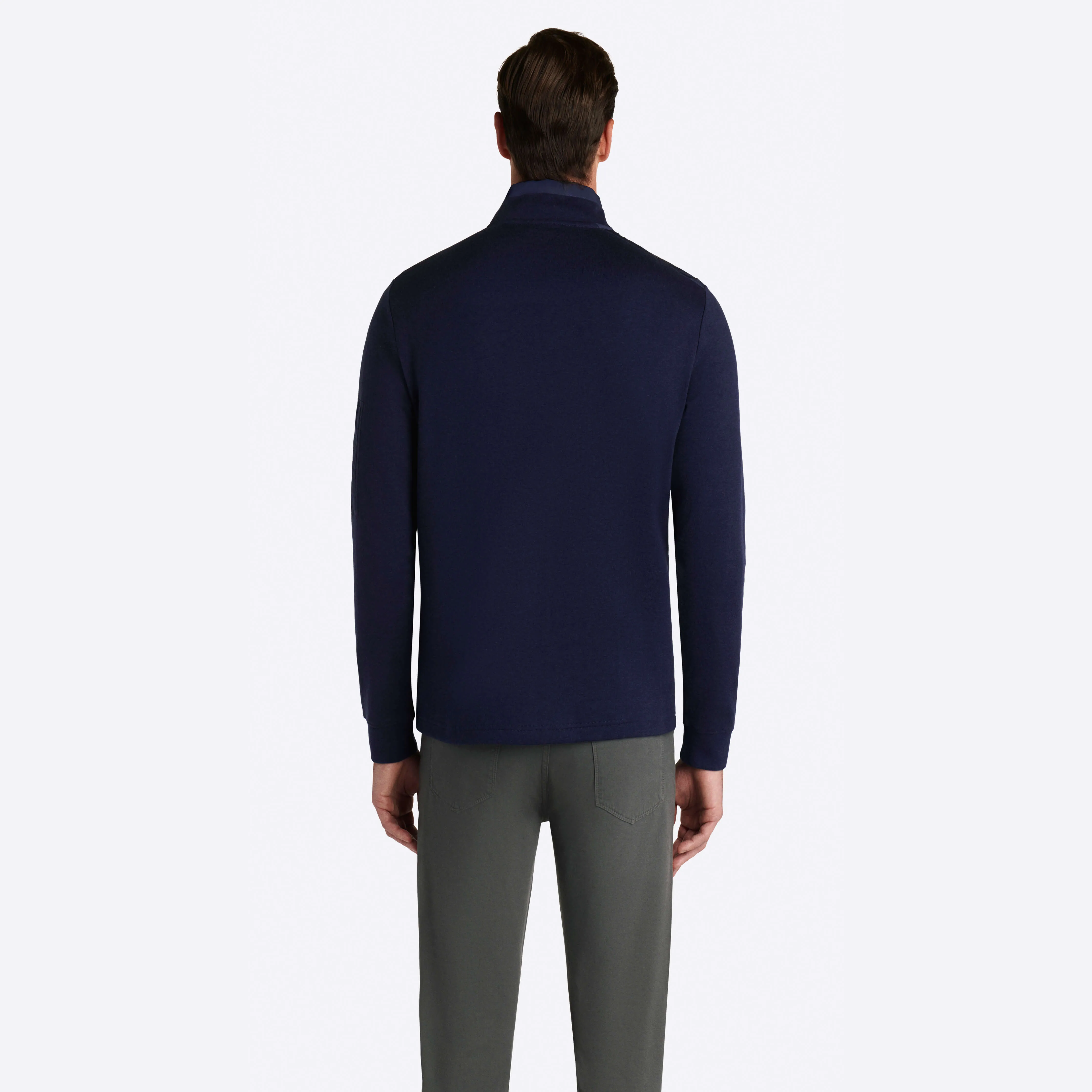 Heather Quarter Zip Mock Neck Pullover sold by Bugatchi product image thumbnail 5