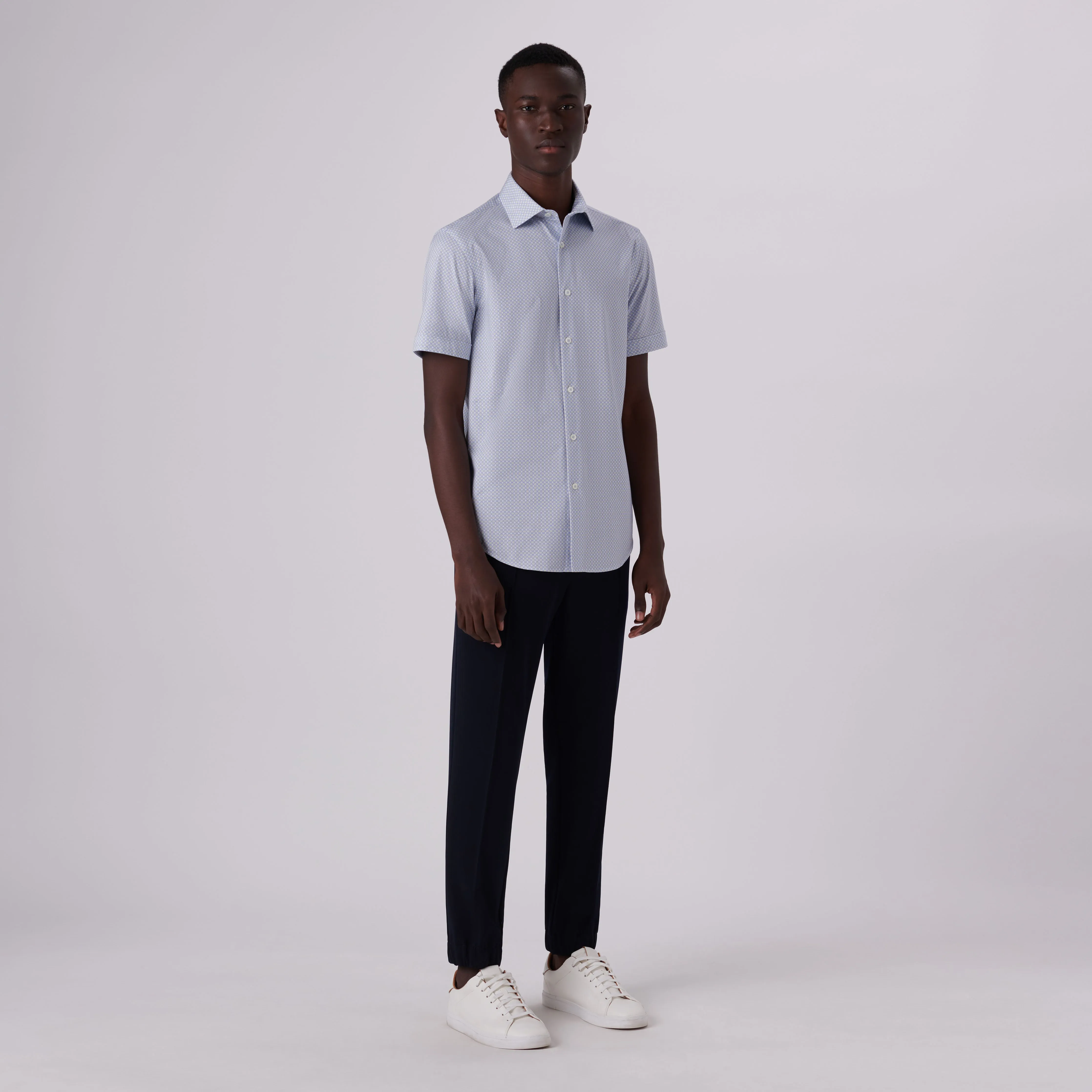 Miles Mandala Print OoohCotton Short Sleeve Shirt sold by Bugatchi product image thumbnail 5