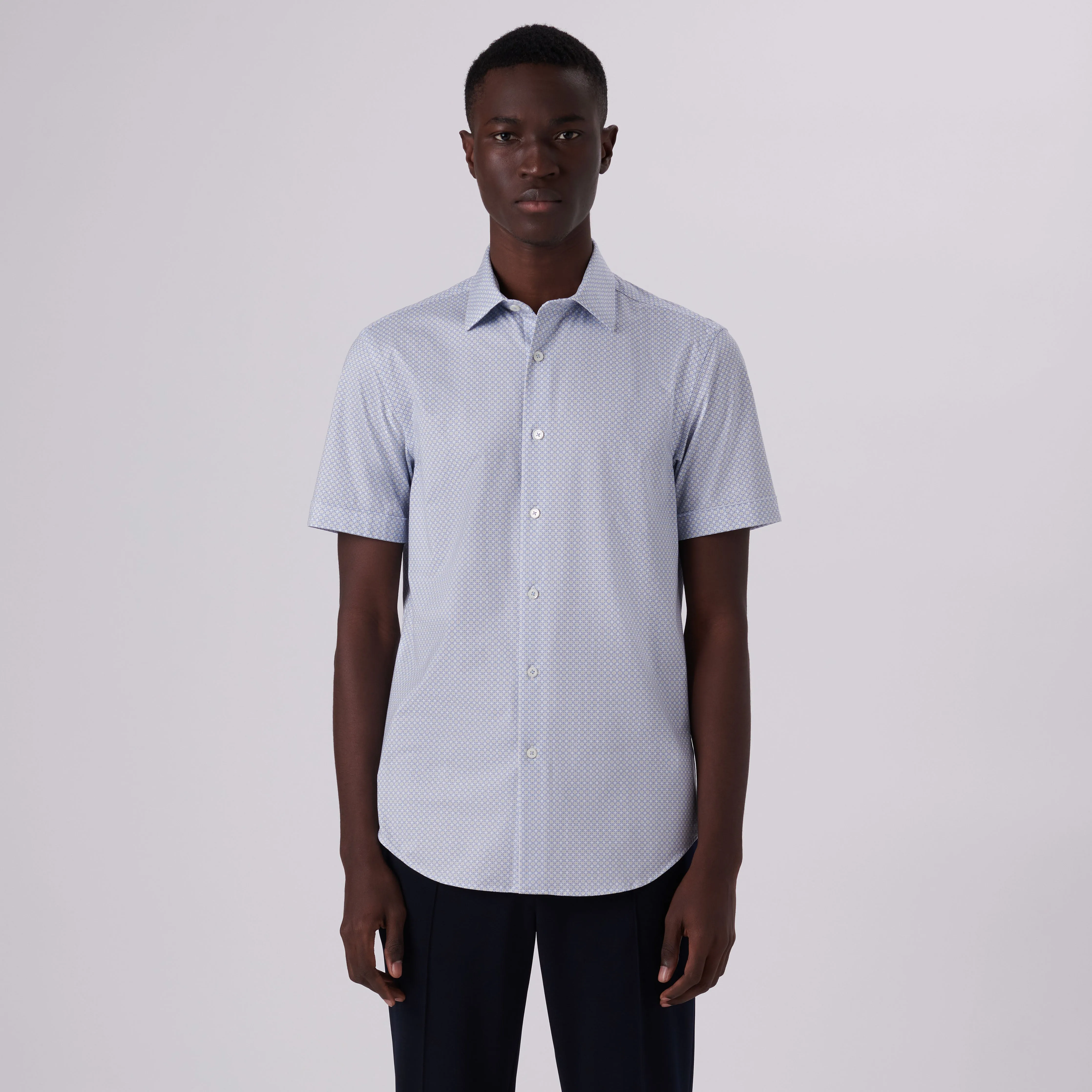 Miles Mandala Print OoohCotton Short Sleeve Shirt sold by Bugatchi product image thumbnail 2