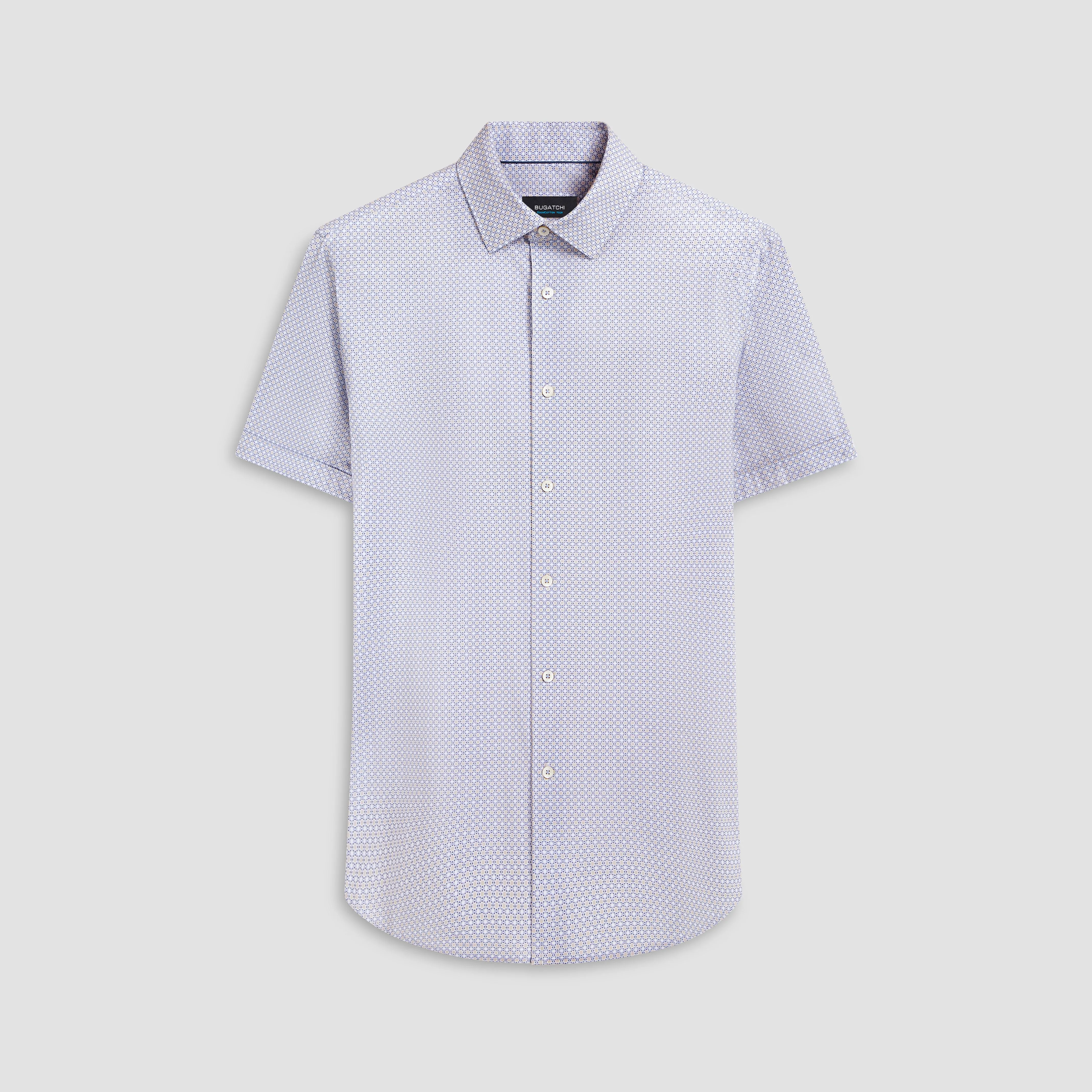 Miles Mandala Print OoohCotton Short Sleeve Shirt sold by Bugatchi