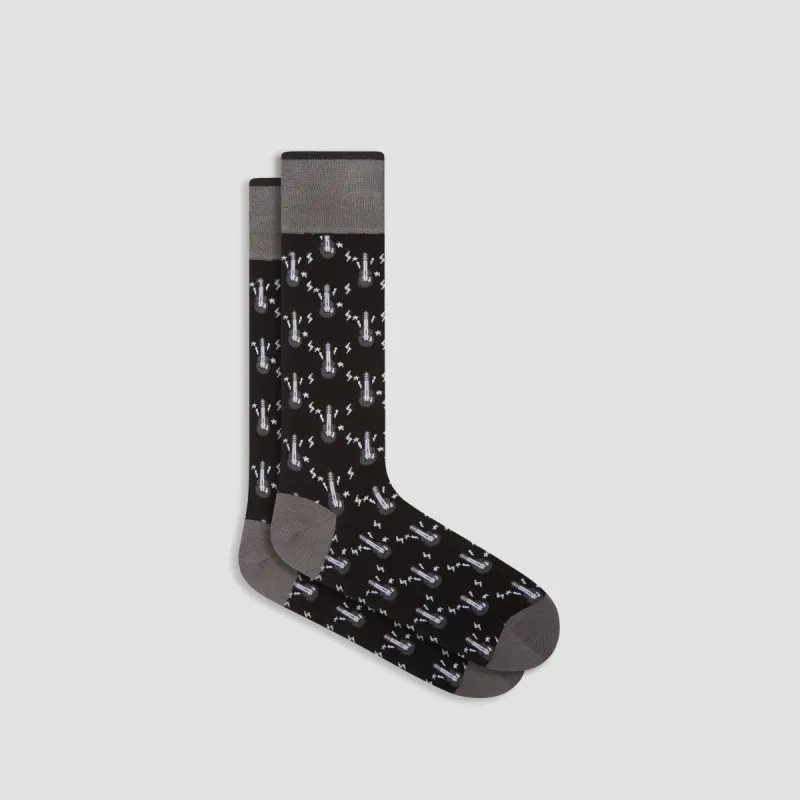 Guitars Mid-Calf Socks sold by Bugatchi