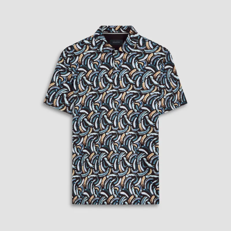 Hendrix Abstract Print Polo sold by Bugatchi