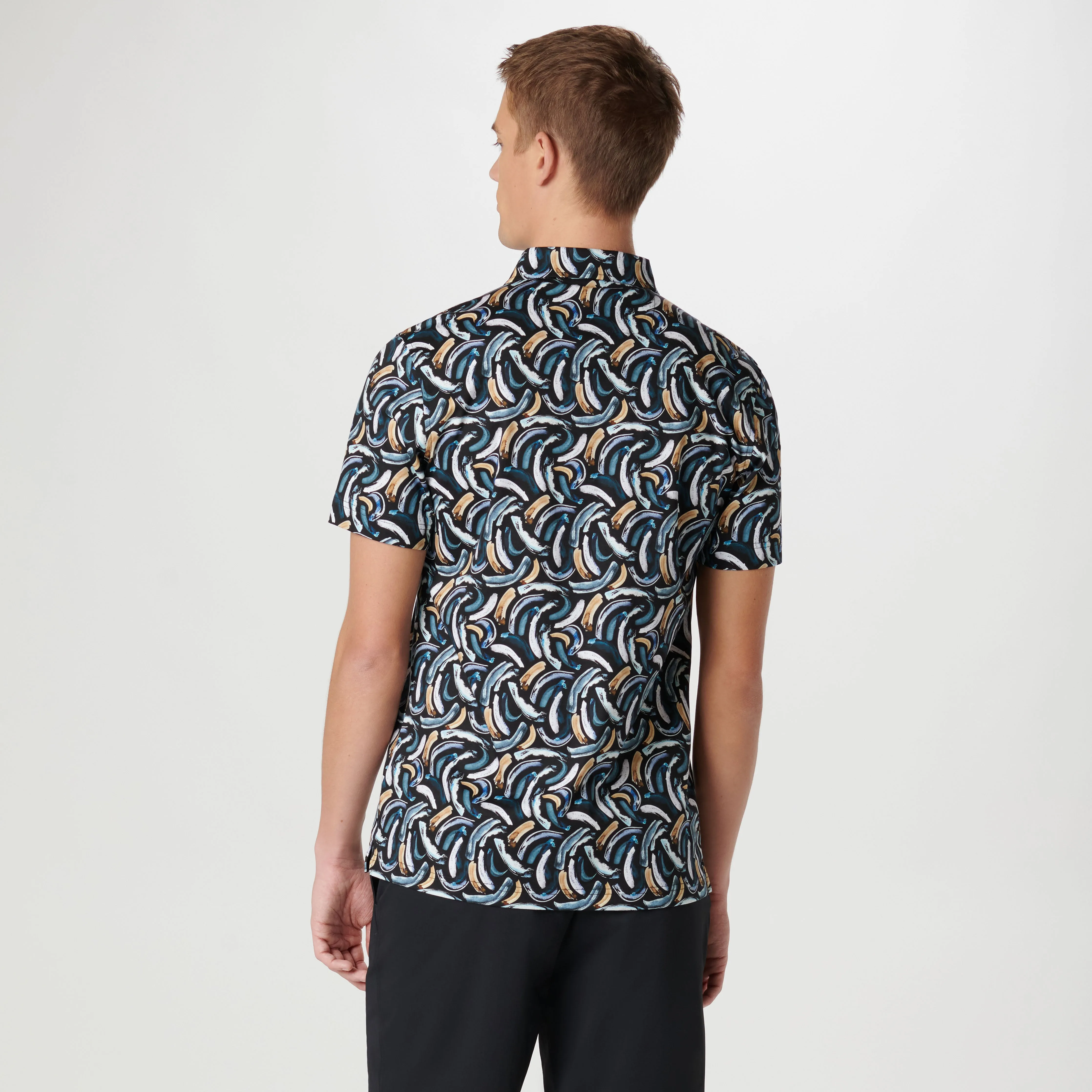 Hendrix Abstract Print Polo sold by Bugatchi product image thumbnail 4