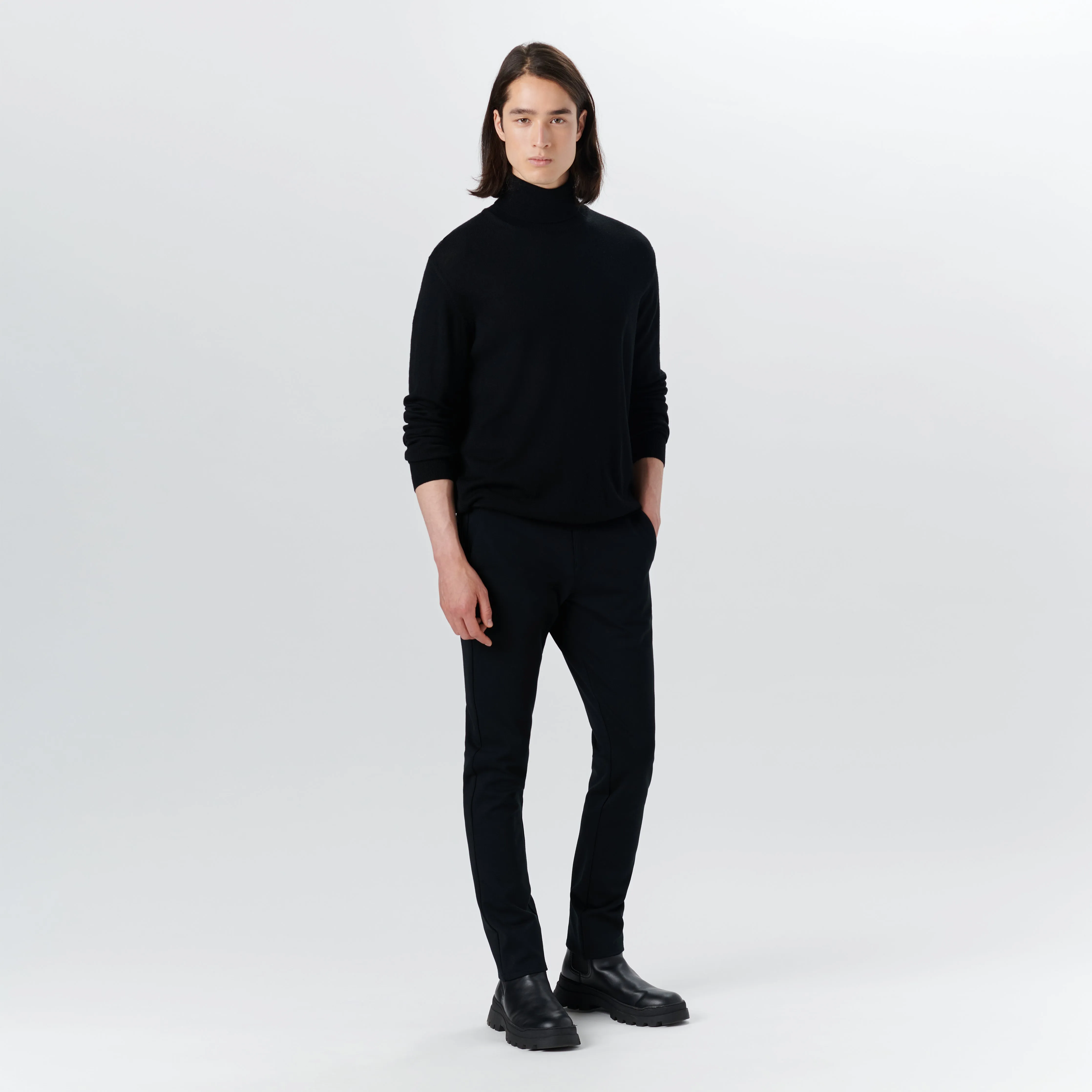 Super Merino Turtle Neck Solid Sweater sold by Bugatchi product image thumbnail 5