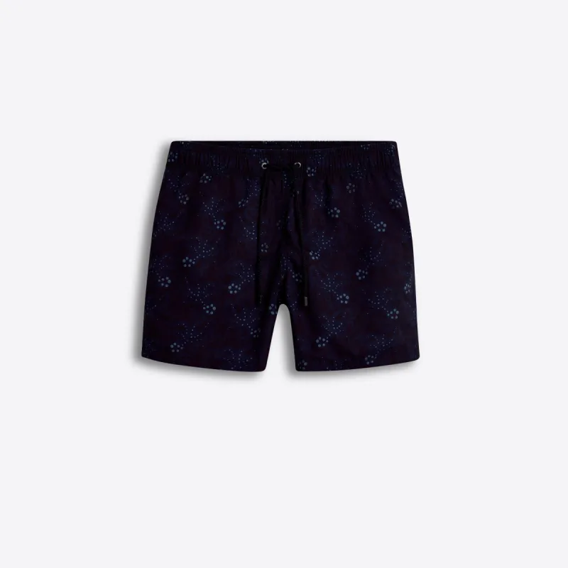 MAX Abstract Print Swim Trunks sold by Bugatchi