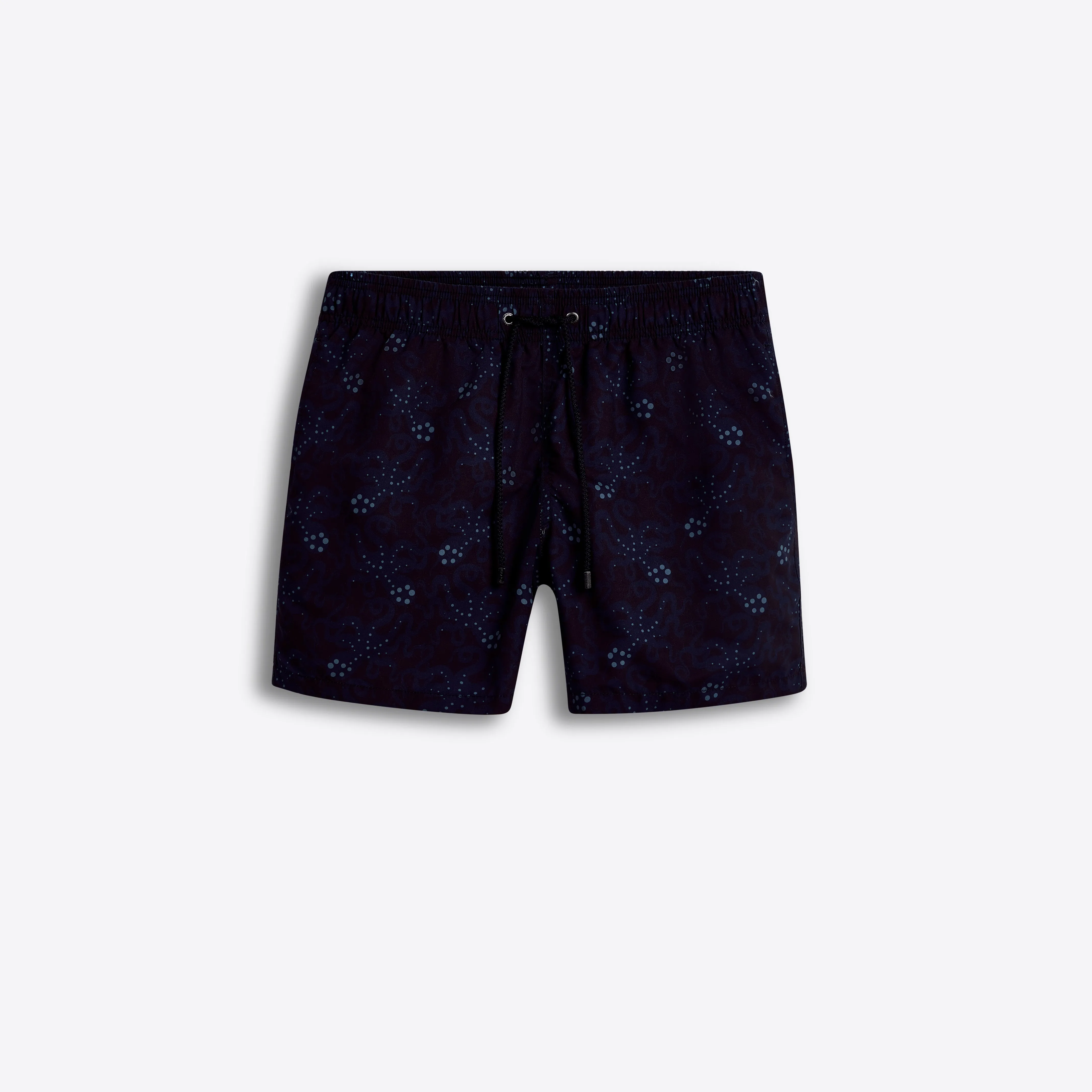 MAX Abstract Print Swim Trunks sold by Bugatchi