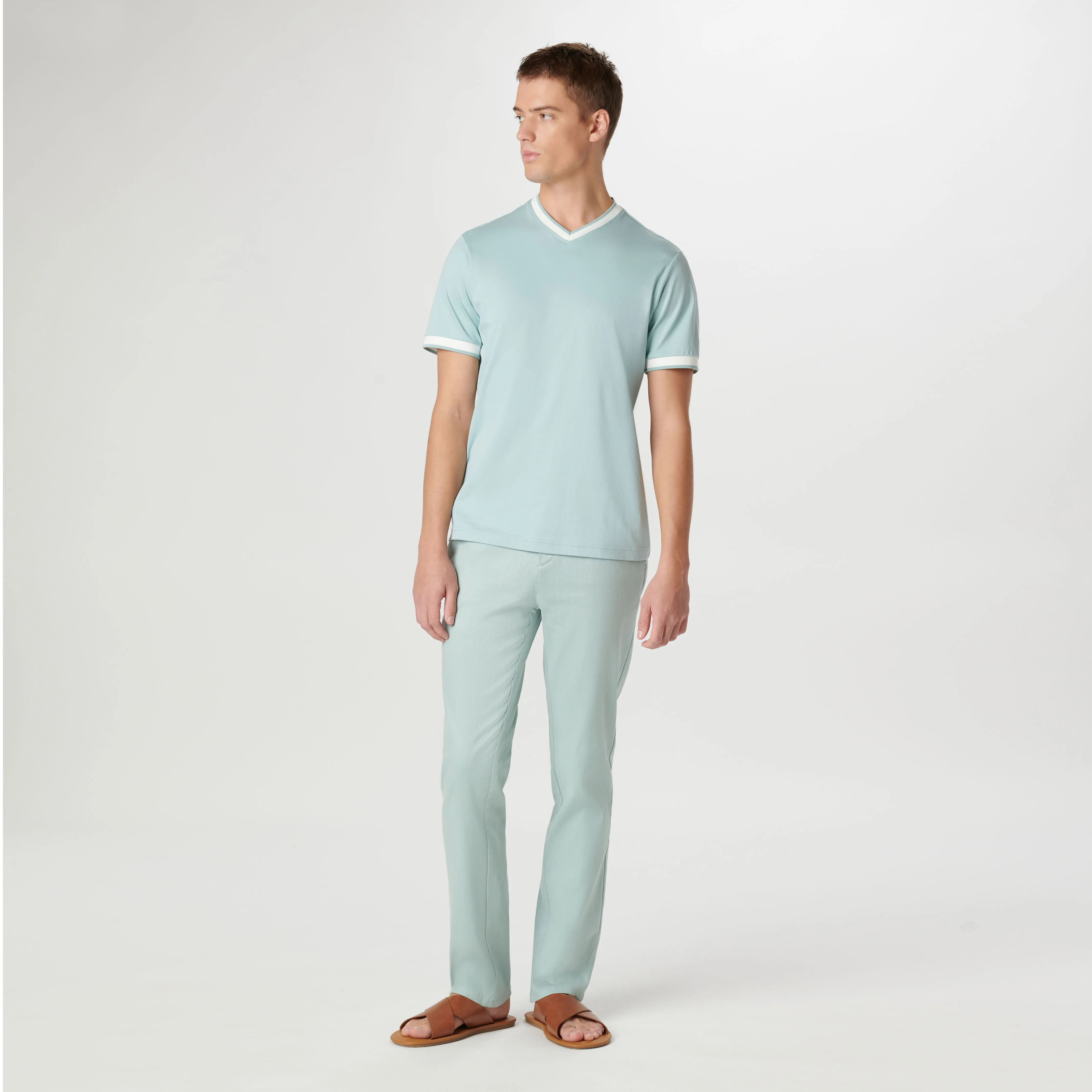 High V-Neck Pima T-Shirt sold by Bugatchi product image thumbnail 5