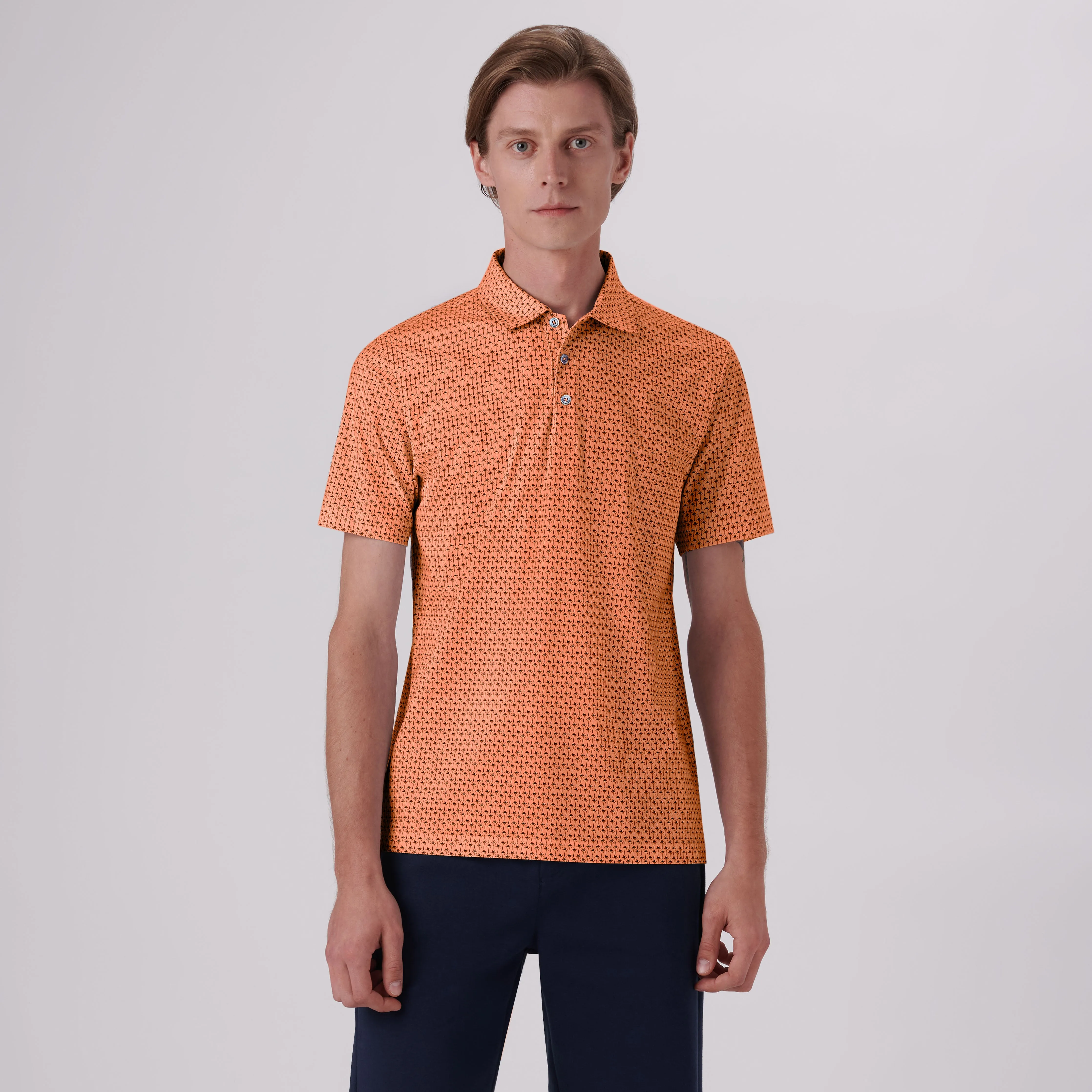 Victor Palm Trees Print OoohCotton Polo sold by Bugatchi product image thumbnail 2