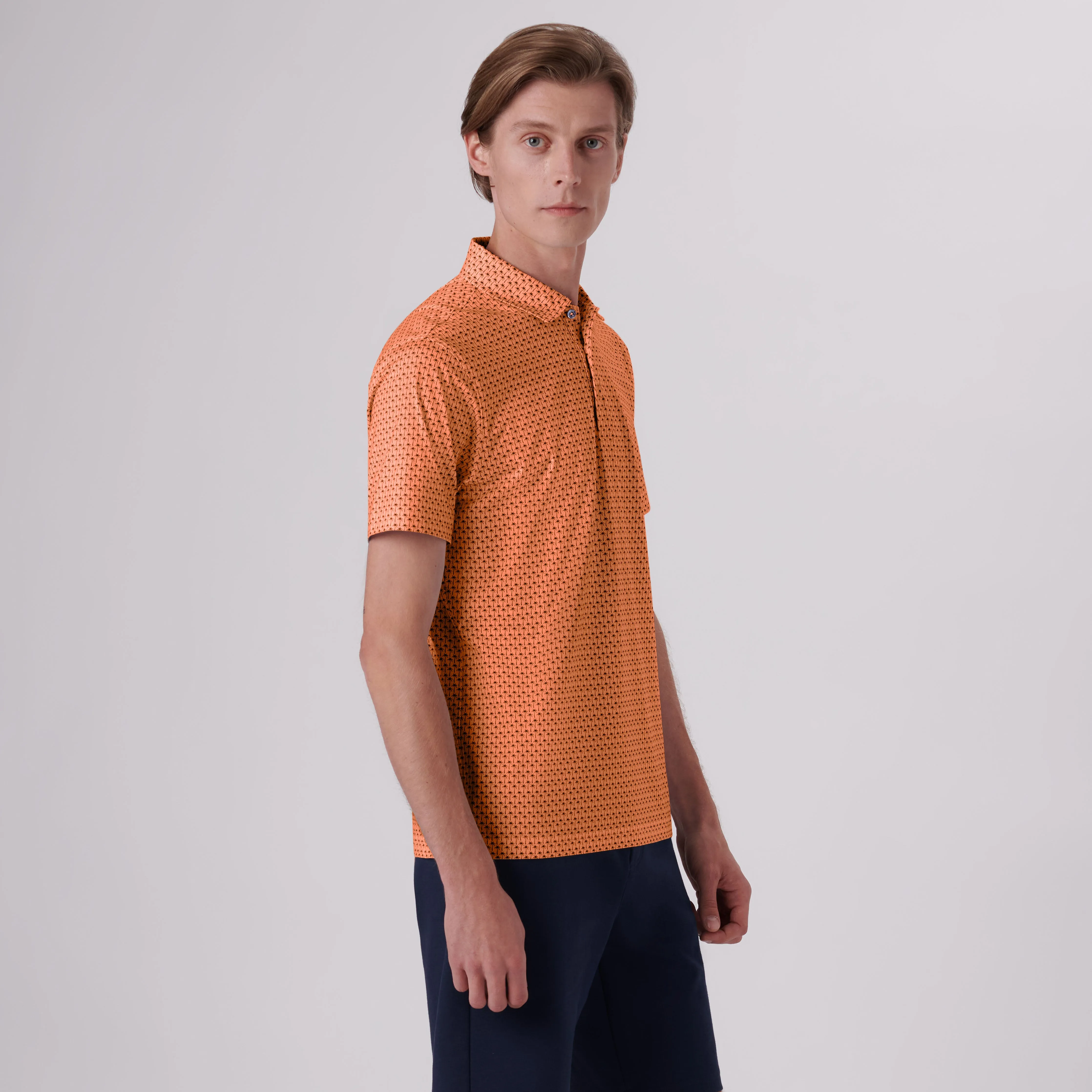 Victor Palm Trees Print OoohCotton Polo sold by Bugatchi product image thumbnail 3