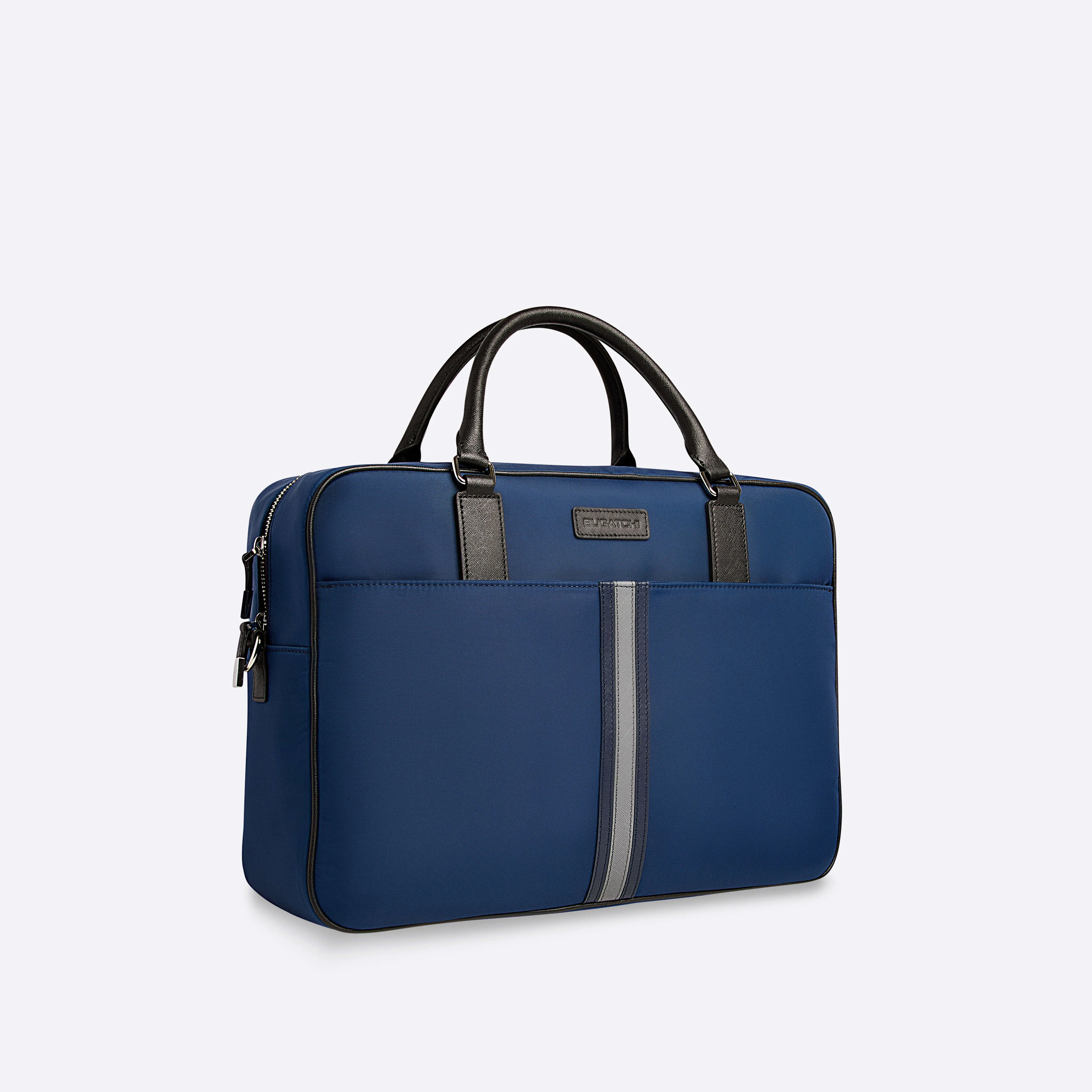 Nylon Briefcase with Leather Trim sold by Bugatchi product image thumbnail 3