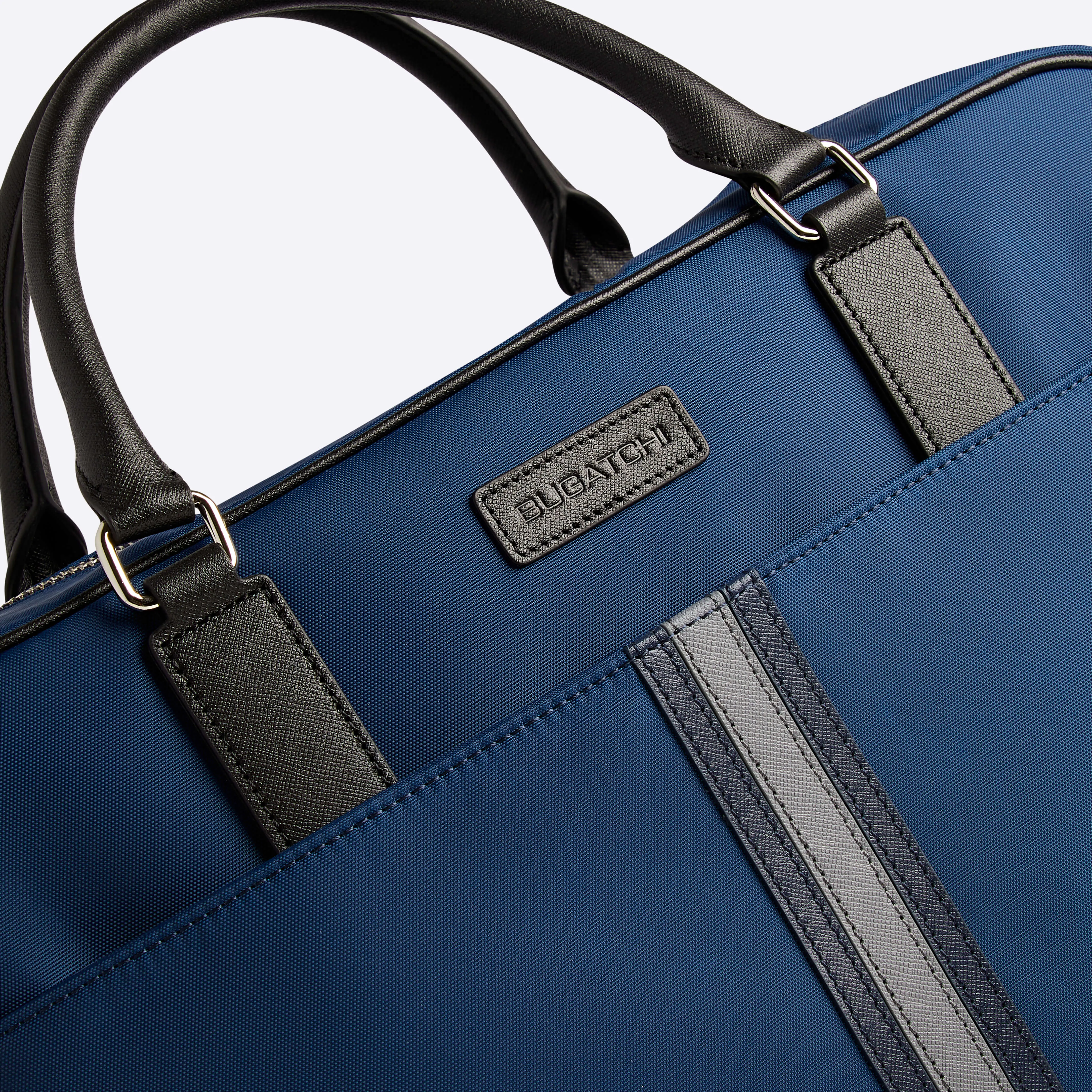 Nylon Briefcase with Leather Trim sold by Bugatchi product image thumbnail 5