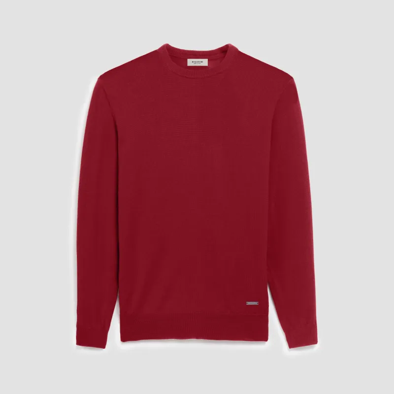 Scott Crew Neck Super Merino Sweater made by Bugatchi