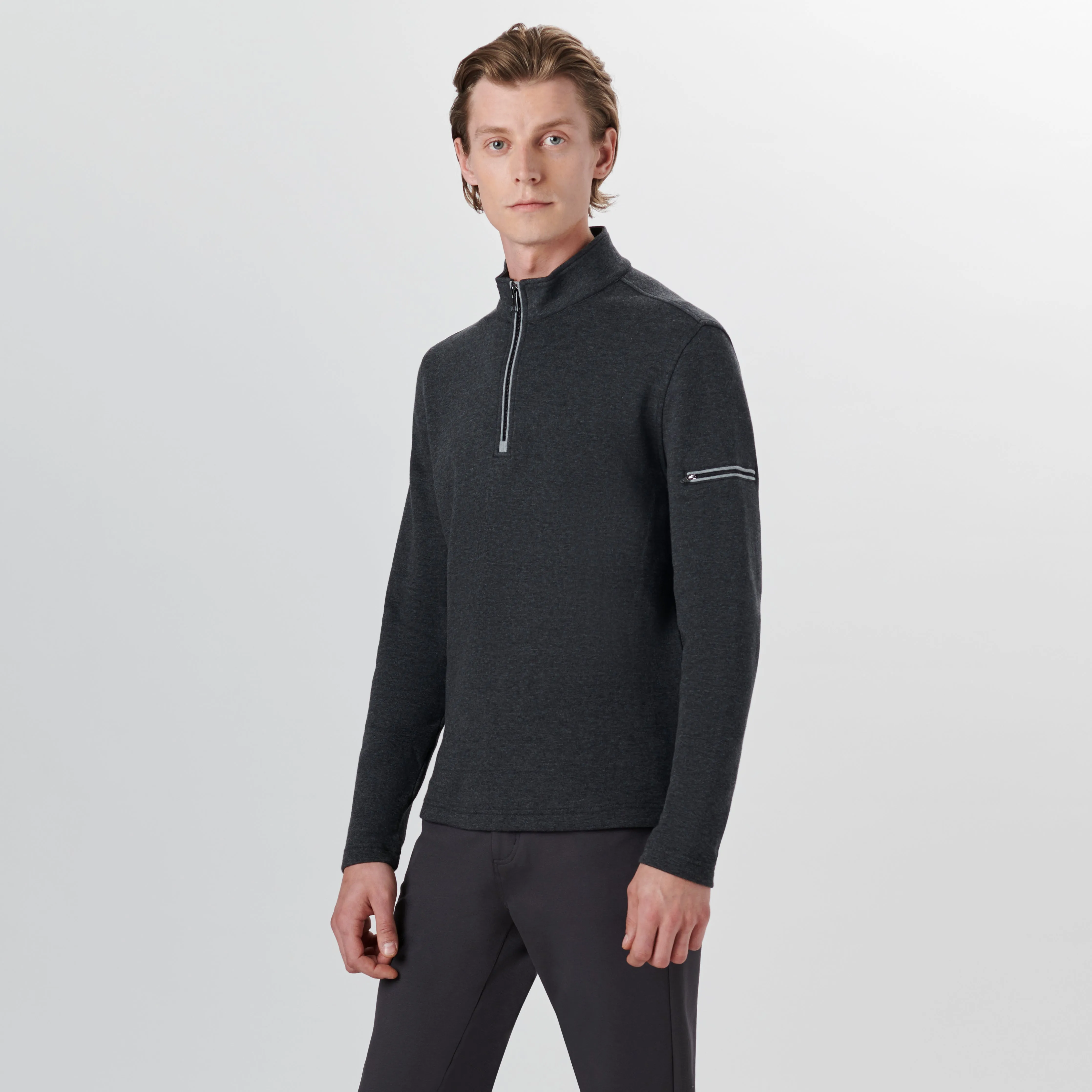 Quarter Zip Pullover Sweatshirt sold by Bugatchi product image thumbnail 3