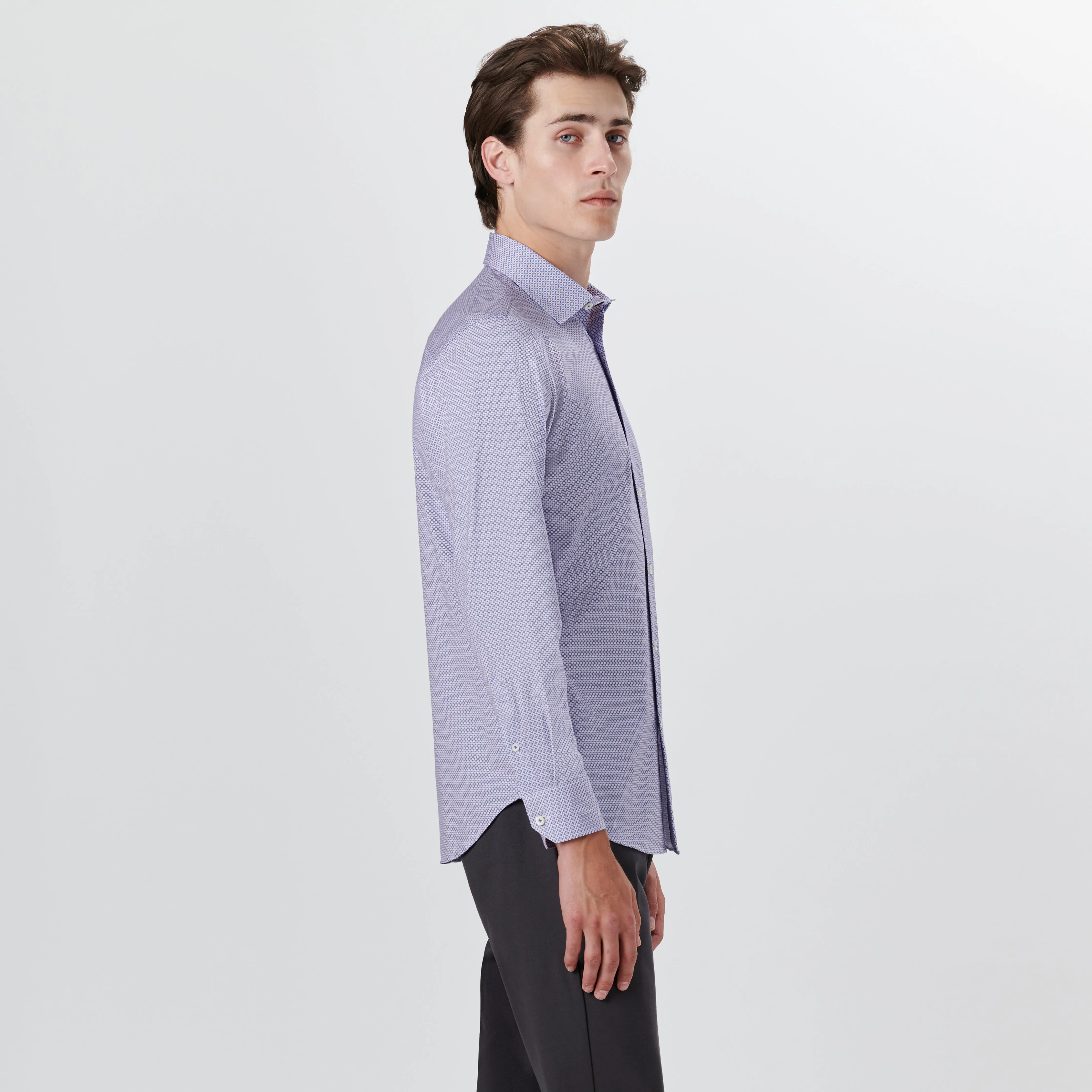 JAMES Checkerboard Print OoohCotton Shirt sold by Bugatchi product image thumbnail 3