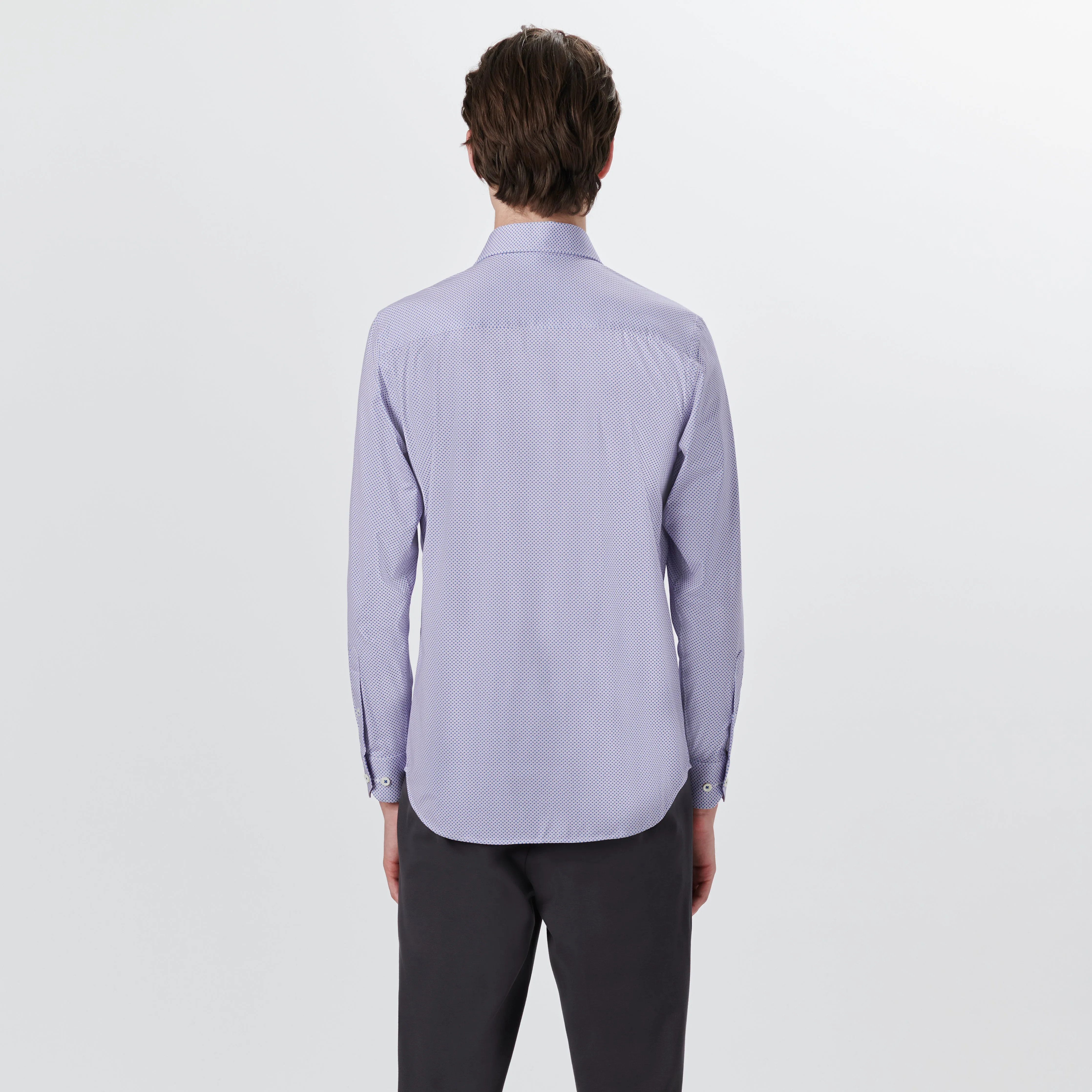 JAMES Checkerboard Print OoohCotton Shirt sold by Bugatchi product image thumbnail 4