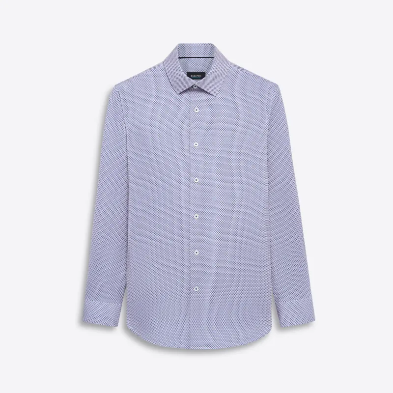 JAMES Checkerboard Print OoohCotton Shirt sold by Bugatchi